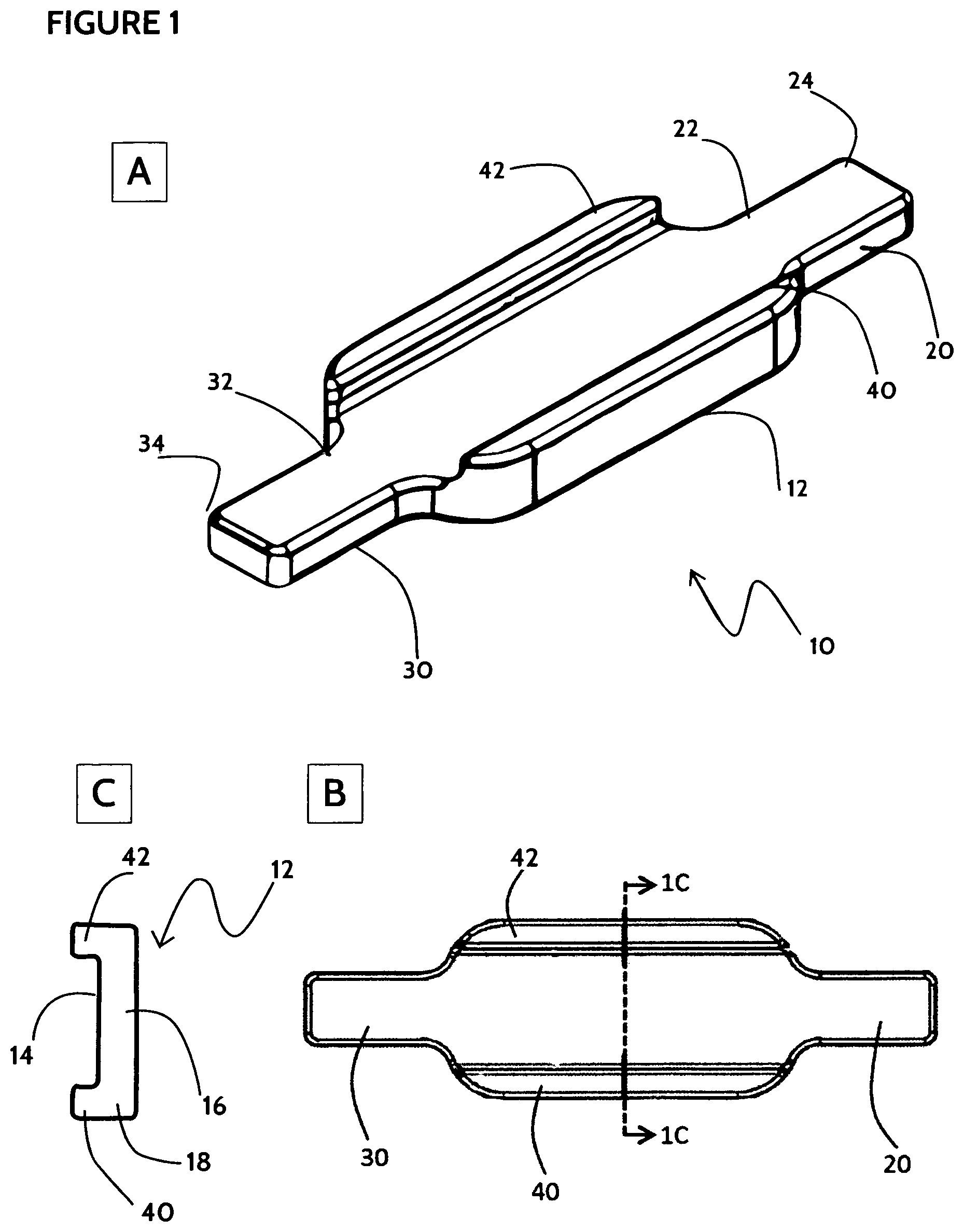Patent US11771532 — Direct dental bridge — Figure 1