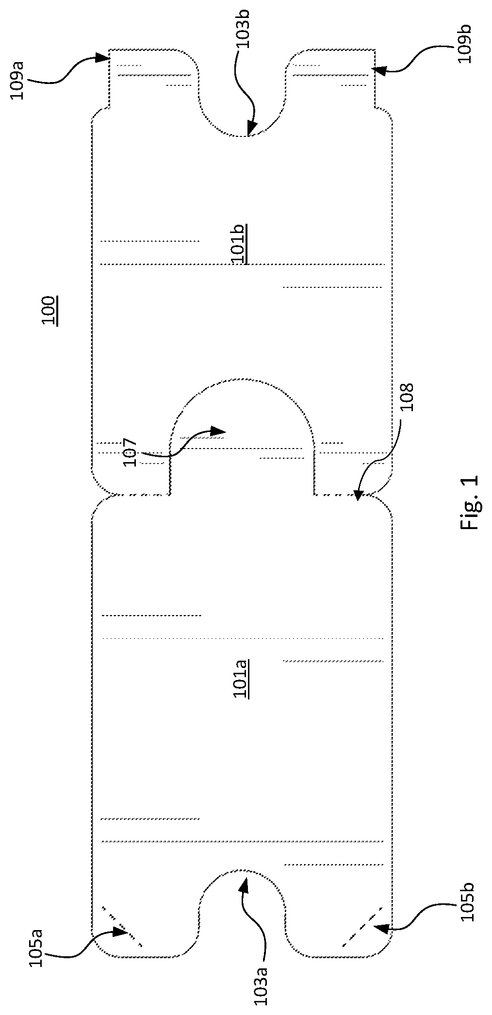 Patent US11771547 Figure 1 – Enclosure device for an implantable repair device