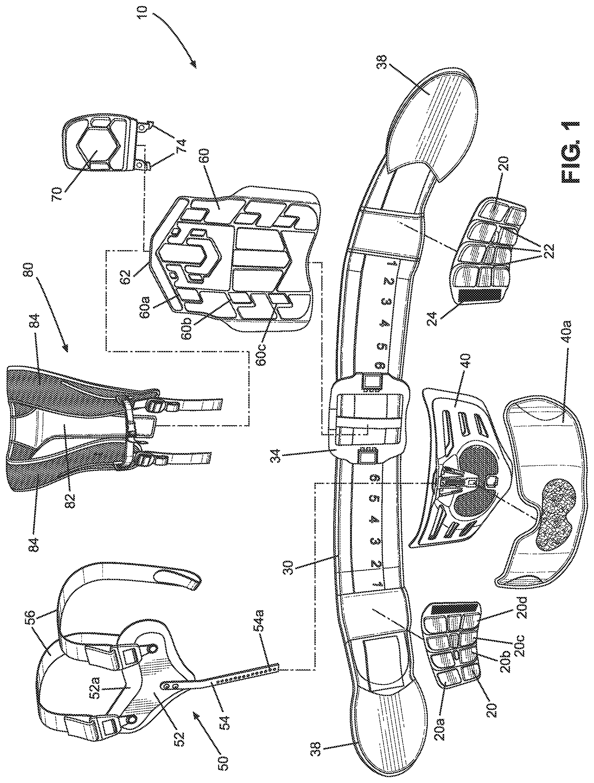 Patent US11771580 — TLSO/LSO spine brace — Figure 1