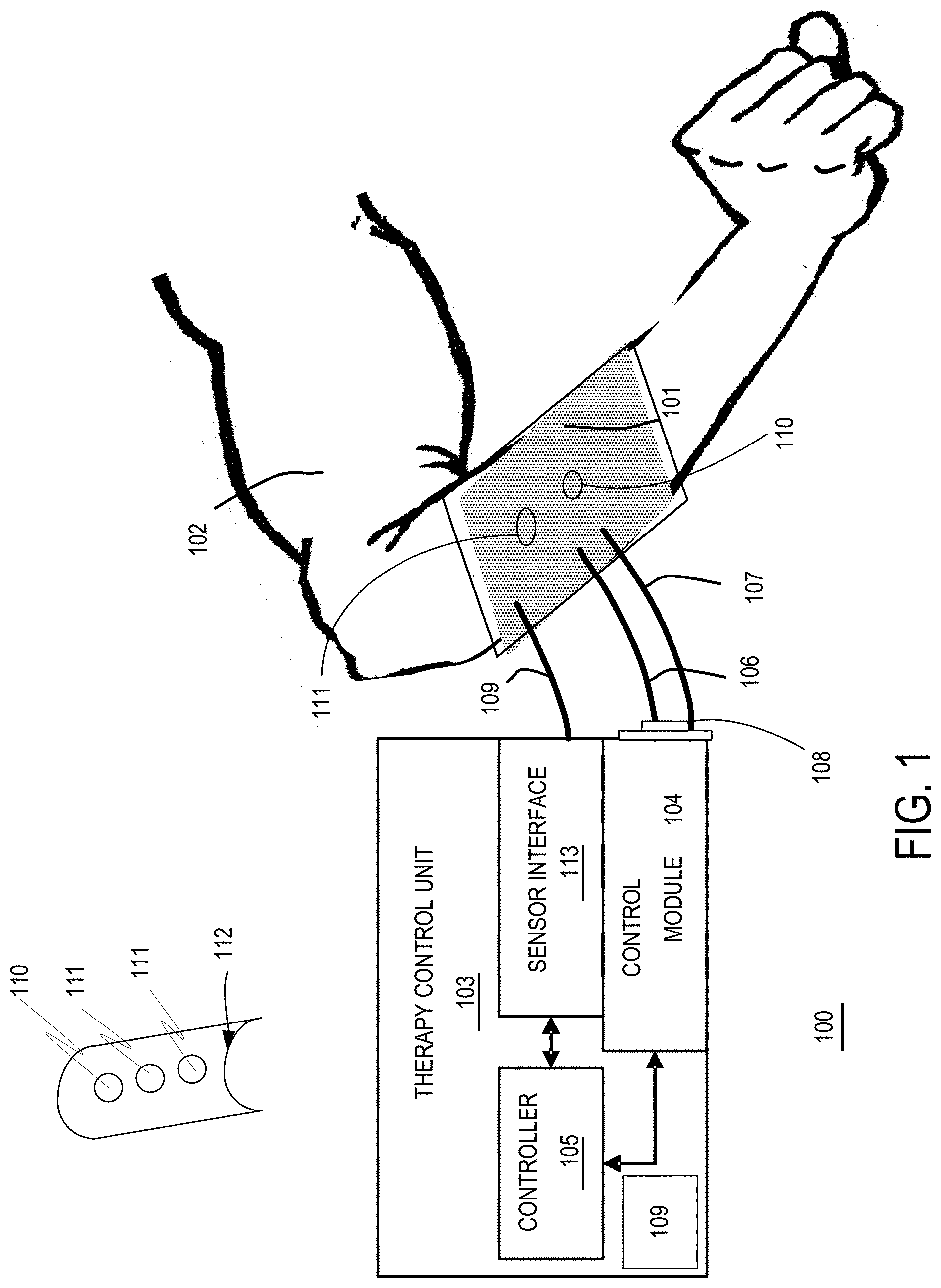 Patent US11771586 Figure 1 – Thermal contrast therapy device