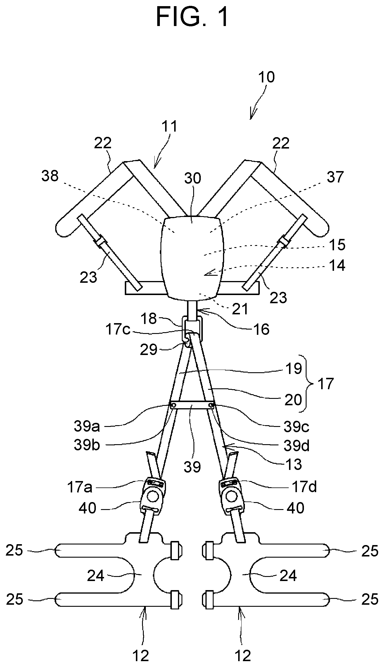 Patent US11771612 — Assist device — Figure 1