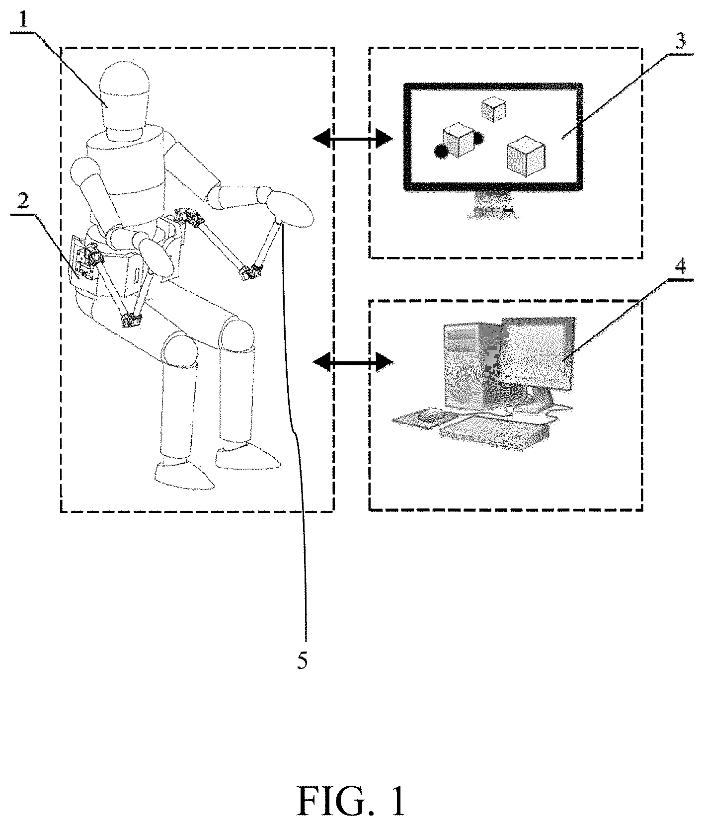 Patent US11771613 — Robot system for active and passive upper limb rehabilitation training based on force feedback technology — Figure 1