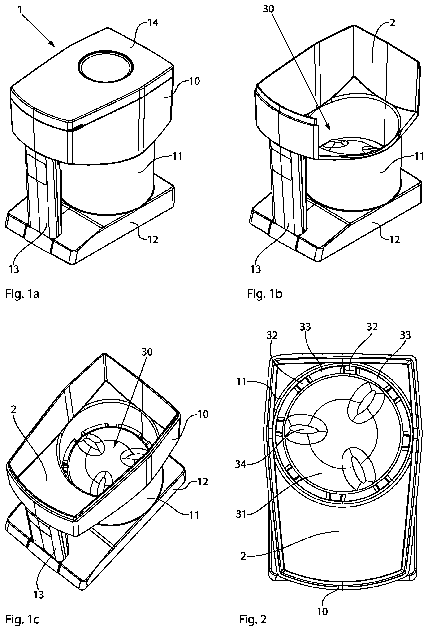 Patent US11771625 Figure 1 – Storage container for a storage and dispensing station