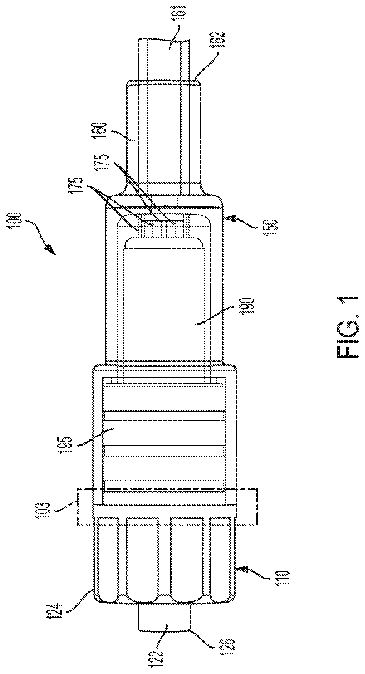 Patent US11771819 — Low profile filter devices suitable for use in negative pressure wound therapy systems — Figure 1