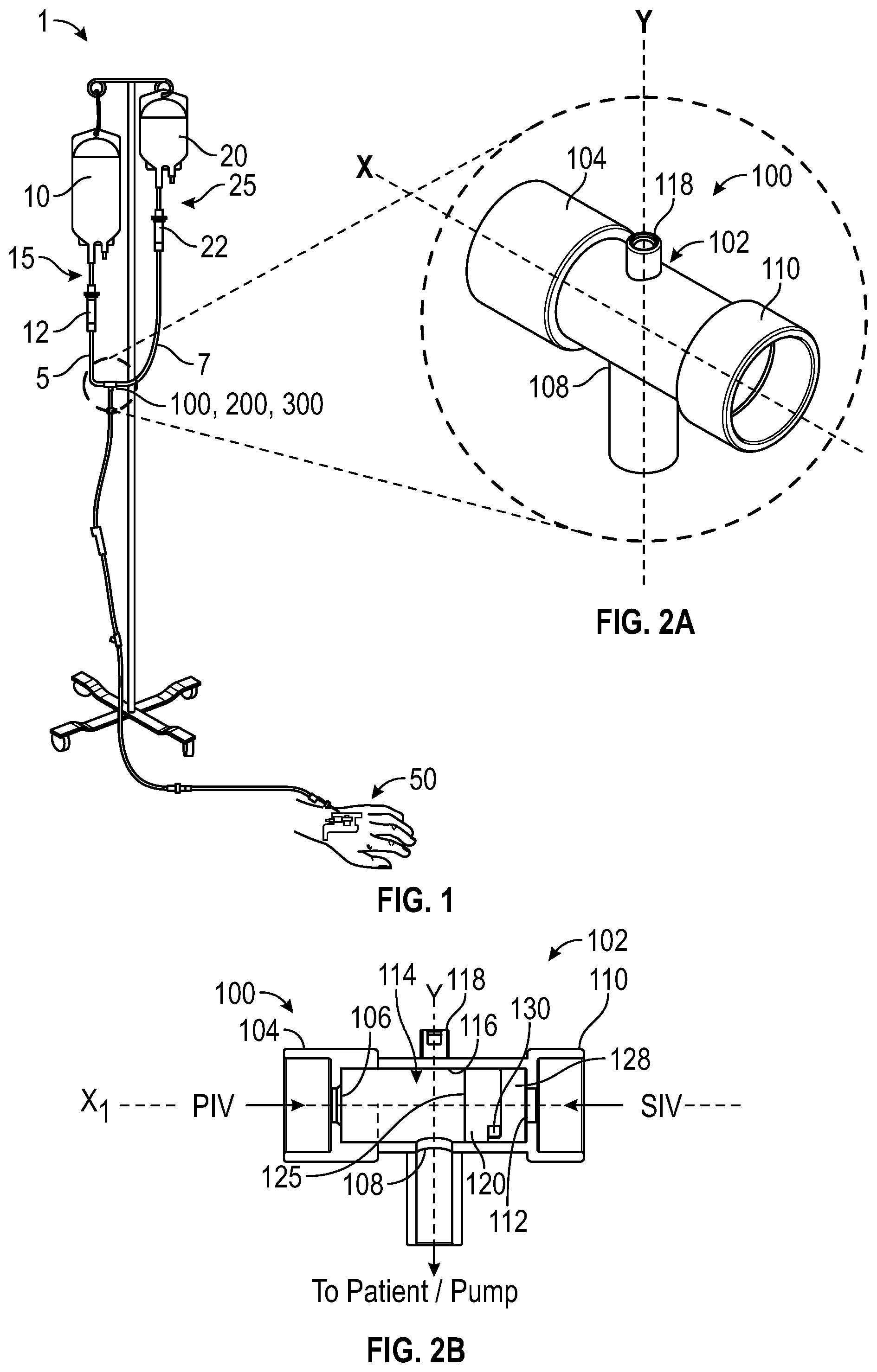 Patent US11771826 — Pressure actuated flow control device for gravity IV sets — Figure 1