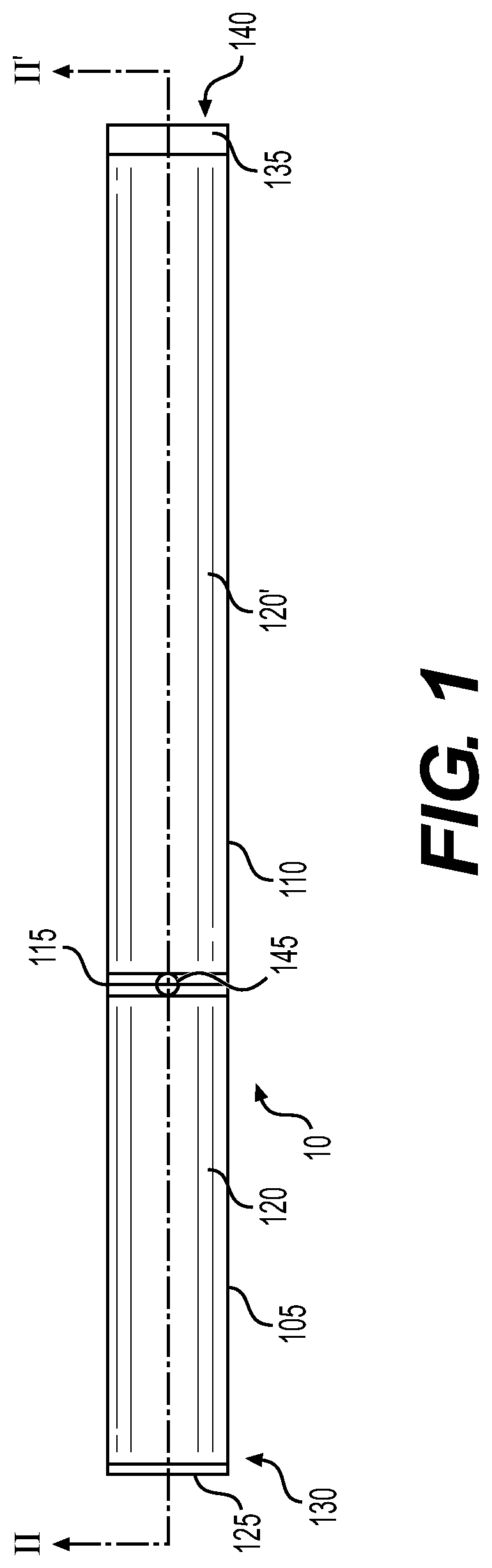Patent US11771849 — Non-nicotine electronic vaping device — Figure 1