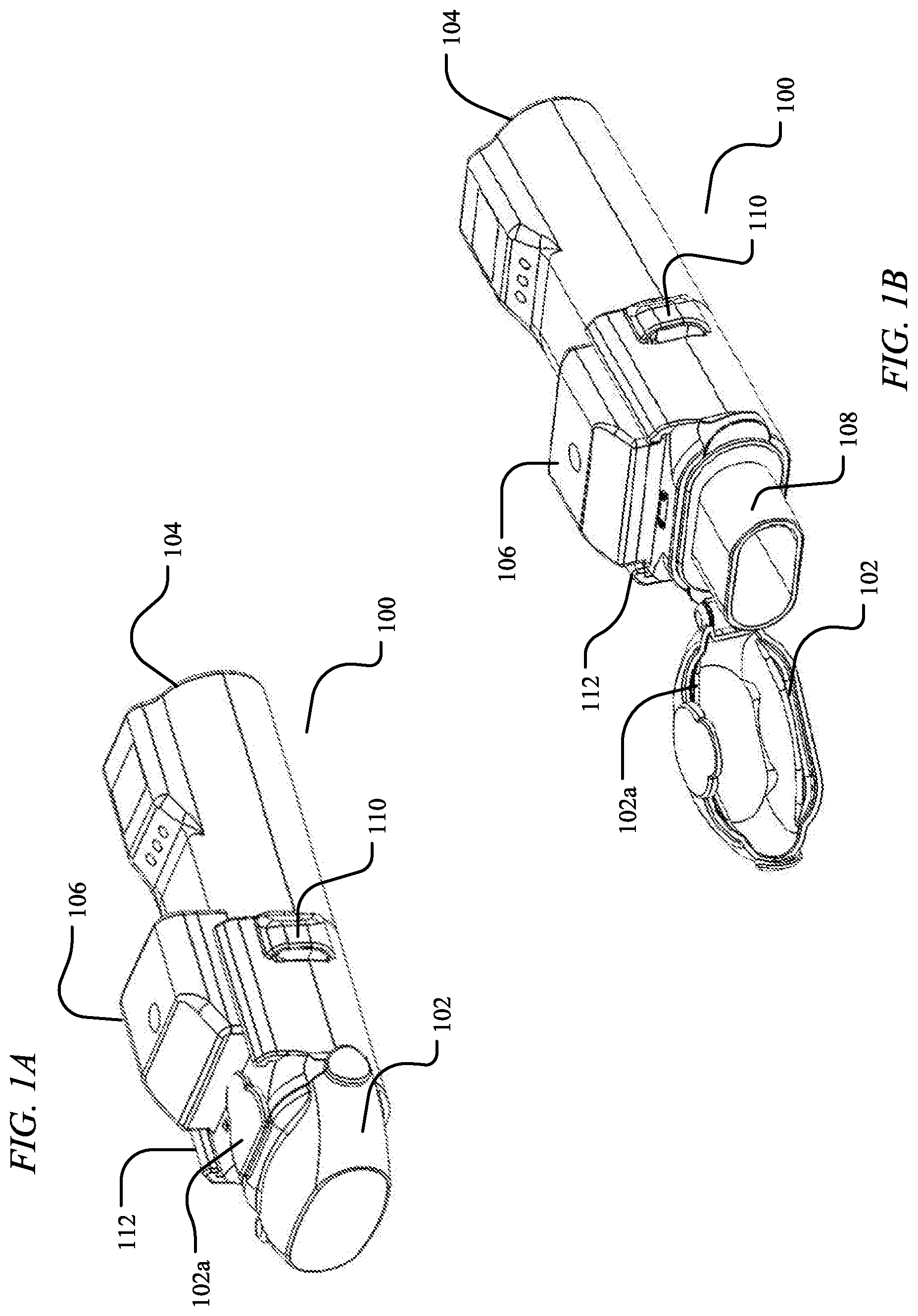 Patent US11771852 — Electronic breath actuated in-line droplet delivery device with small volume ampoule and methods of use — Figure 1
