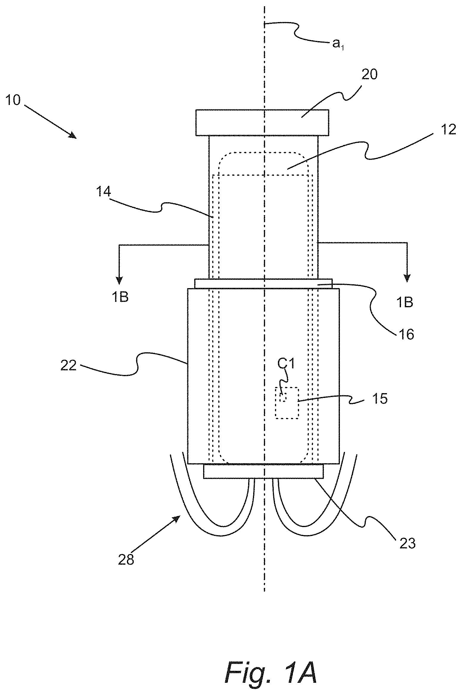 Patent US11771910 — Cardiac energy harvesting device and methods of use — Figure 1