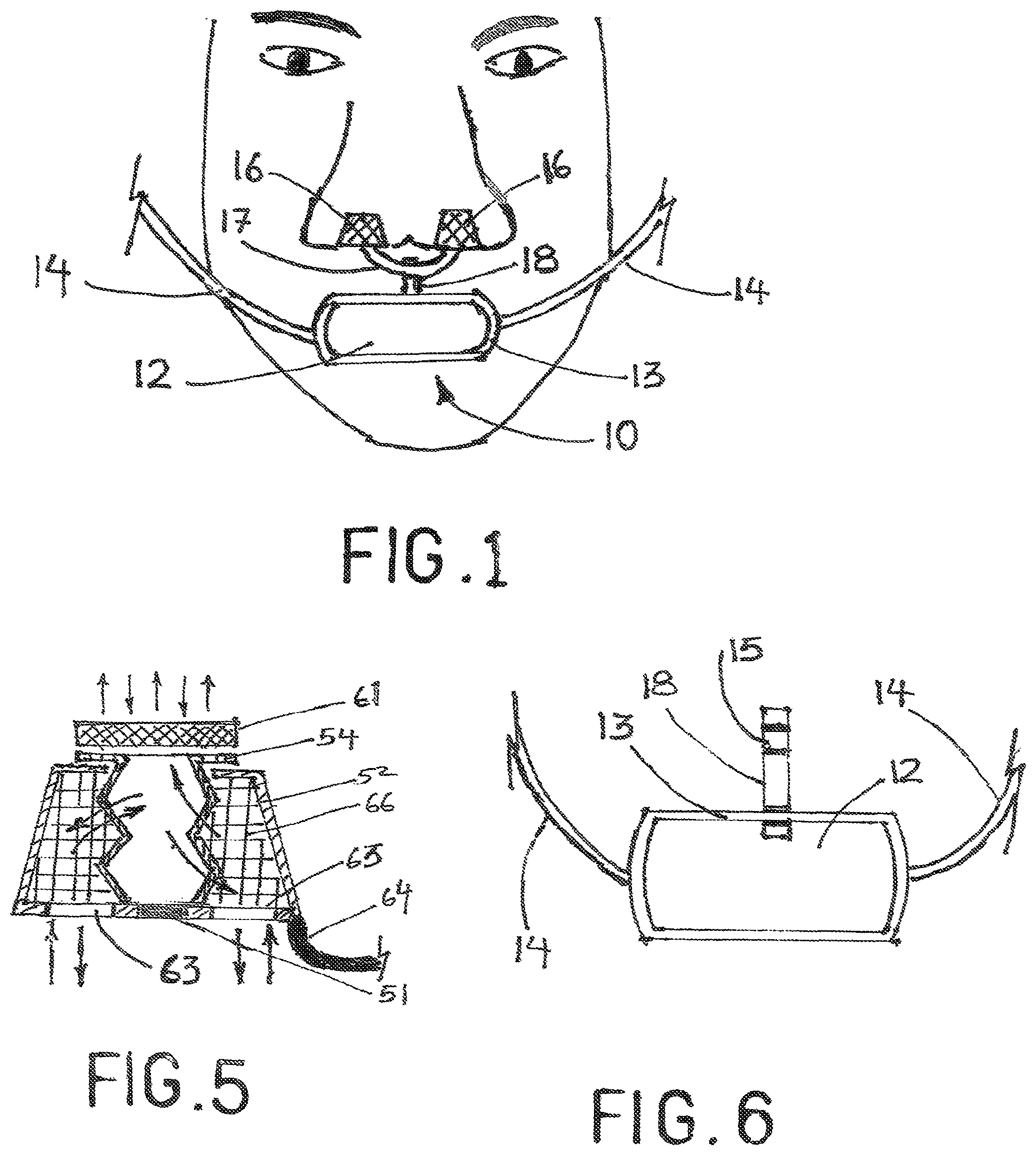 Patent US11771930 — Hybrid face mask assembly — Figure 1