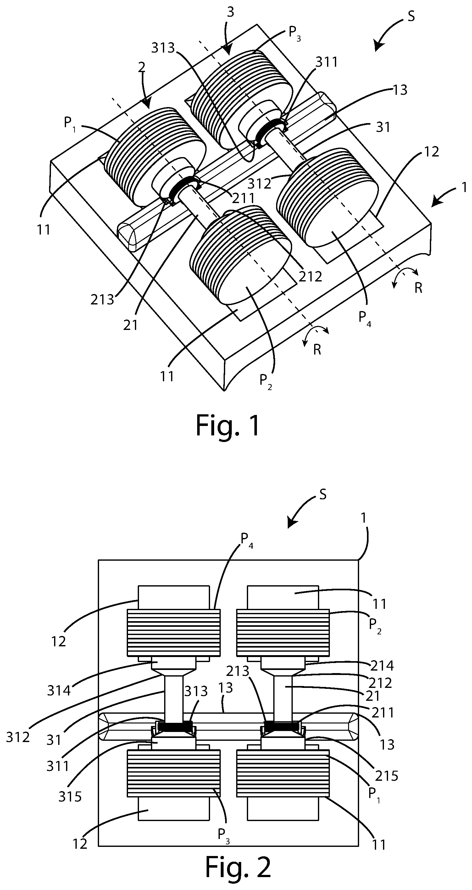 Patent US11771942 — Automatic regulation system for the weight of a dumbbell — Figure 1