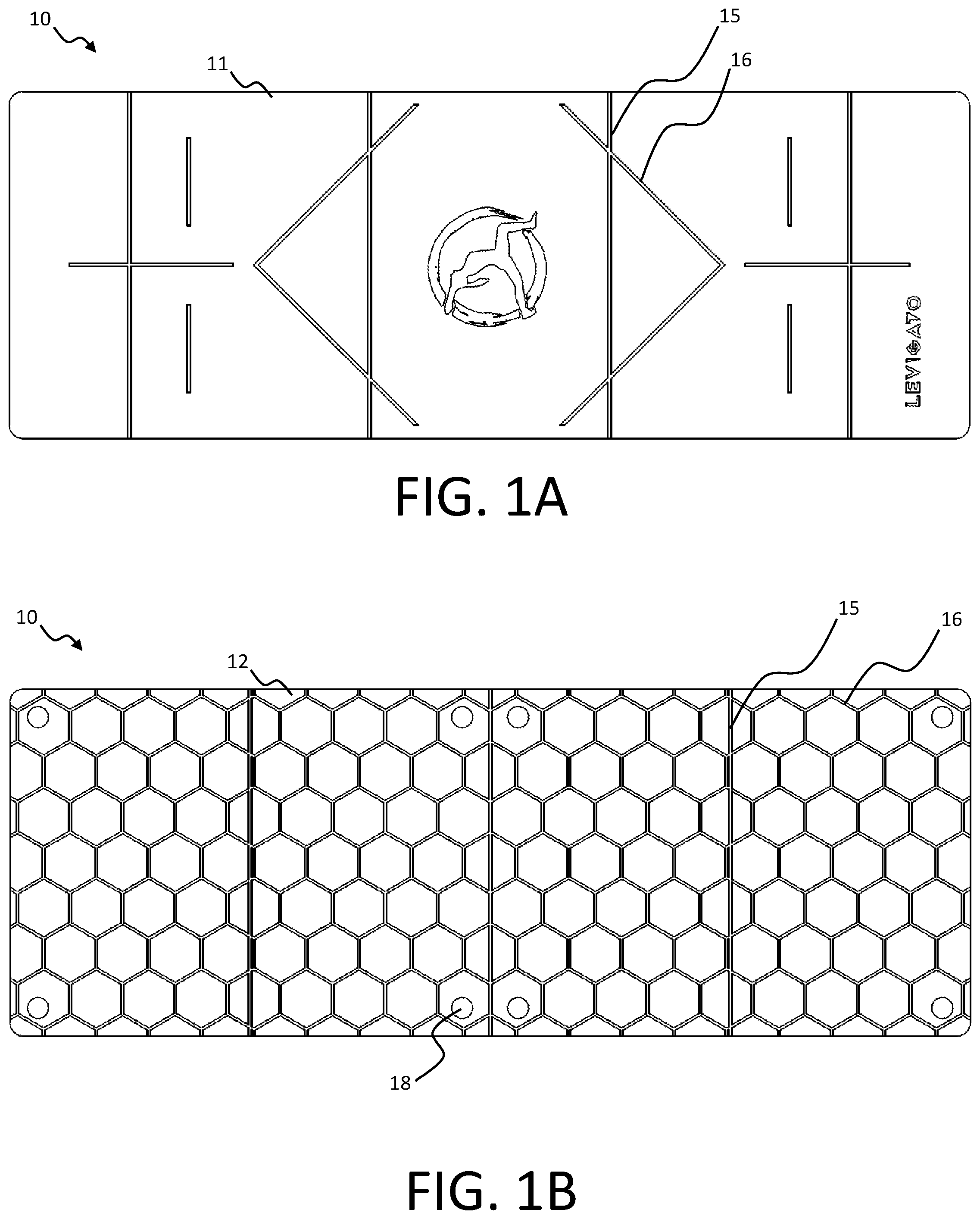 Patent US11771947 — Folding athletics mat with magnetic assembly — Figure 1