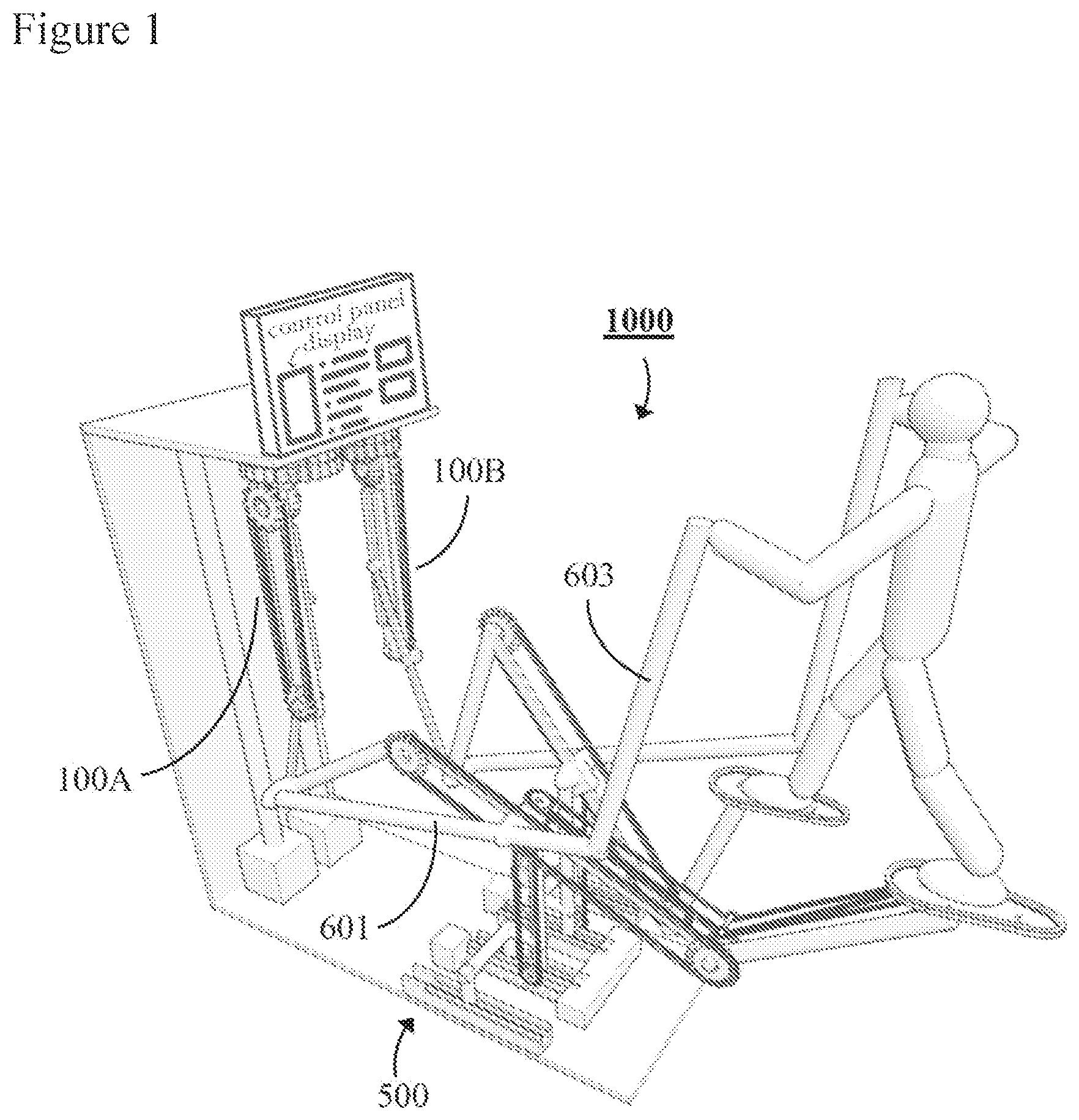 Patent US11771950 — Full body aerobic exercise machine — Figure 1