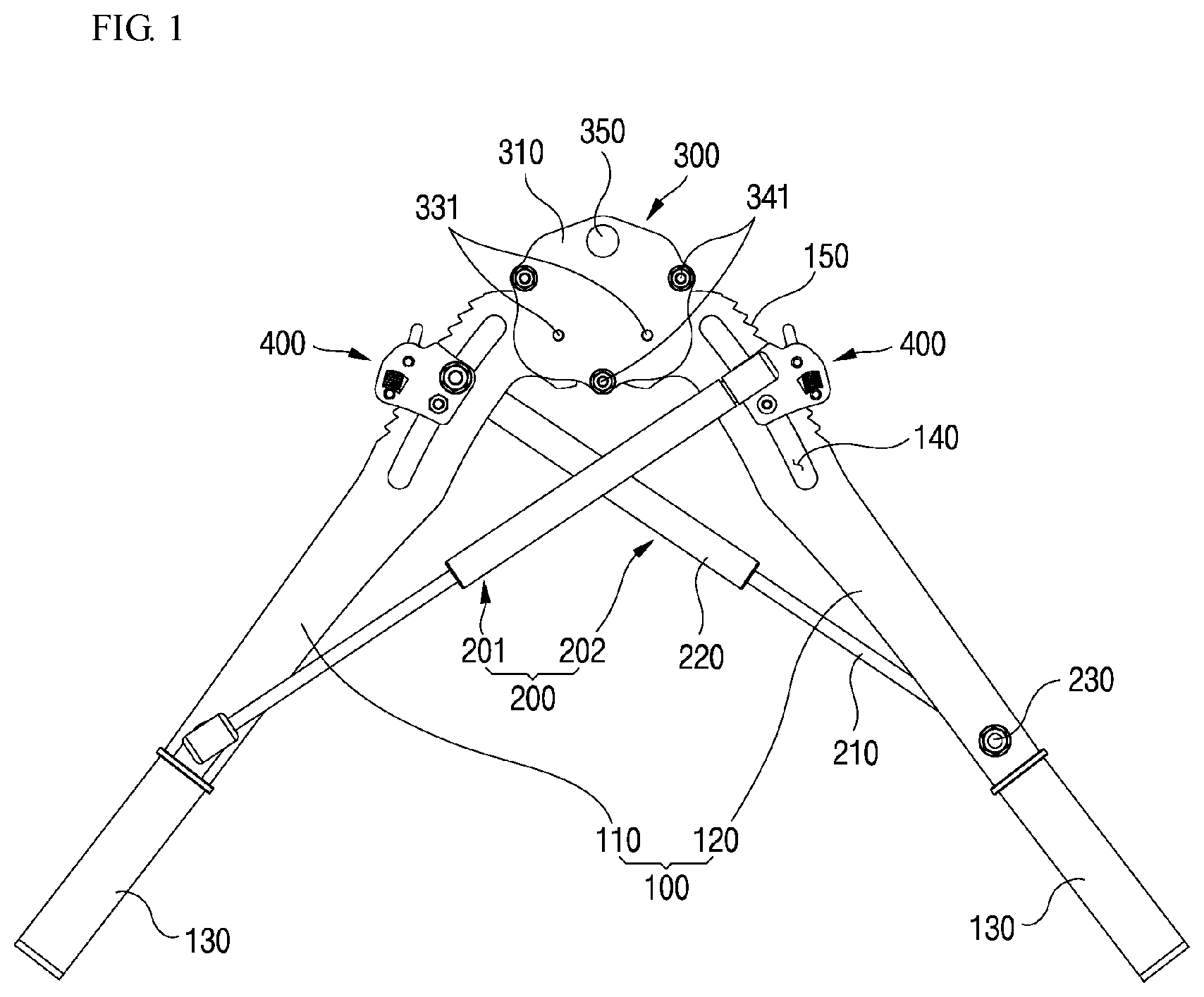 Patent US11771952 — Chest expander — Figure 1