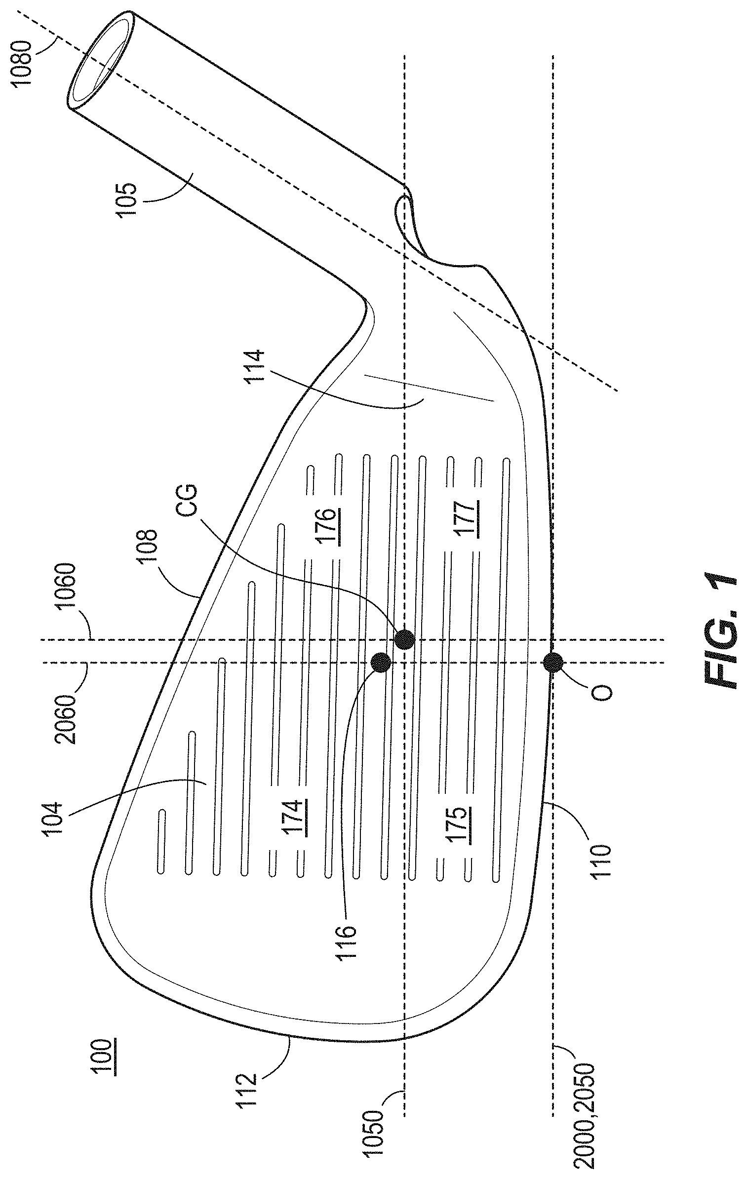 Patent US11771961 — Golf club head with lattices — Figure 1