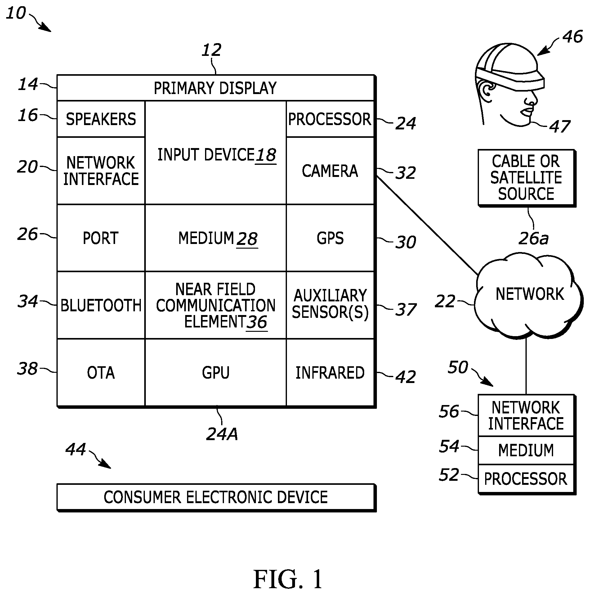 Patent US11771993 — Changing response window for interactive content using user's reaction time — Figure 1