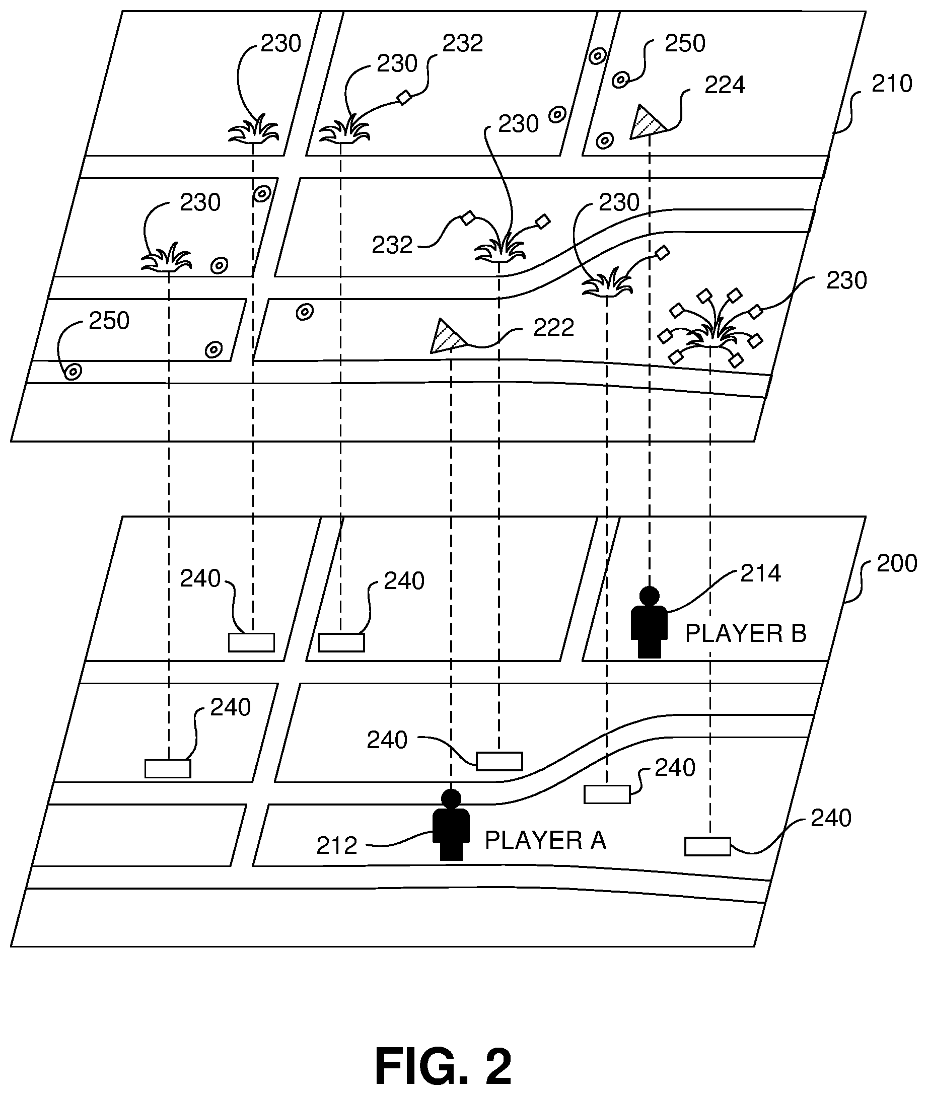 Patent US11771996 Figure 2 – Verifying a player's real world location using image data of a landmark corresponding to a verification pathway