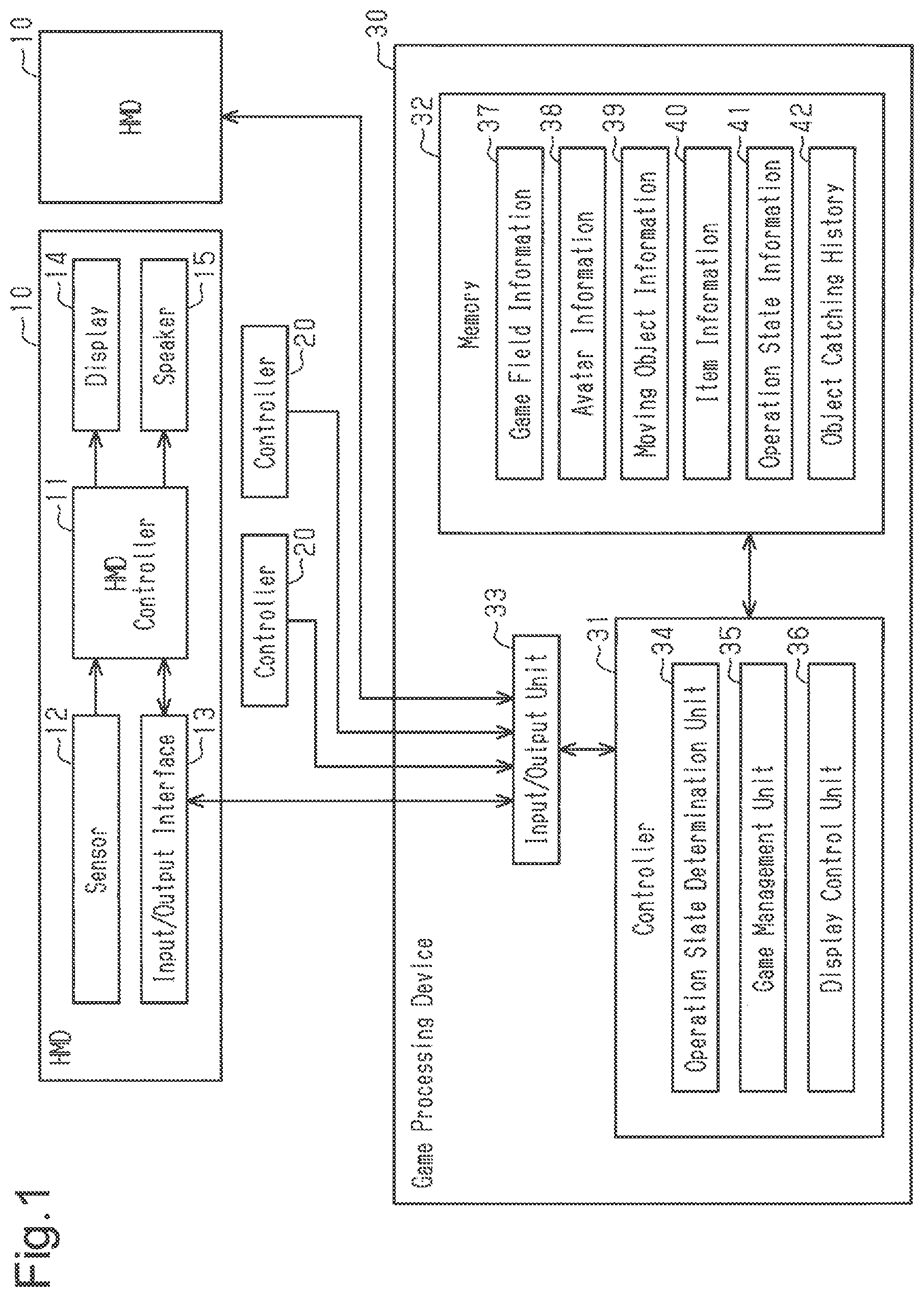 Patent US11772001 — Game processing program, game processing method, and game processing device — Figure 1