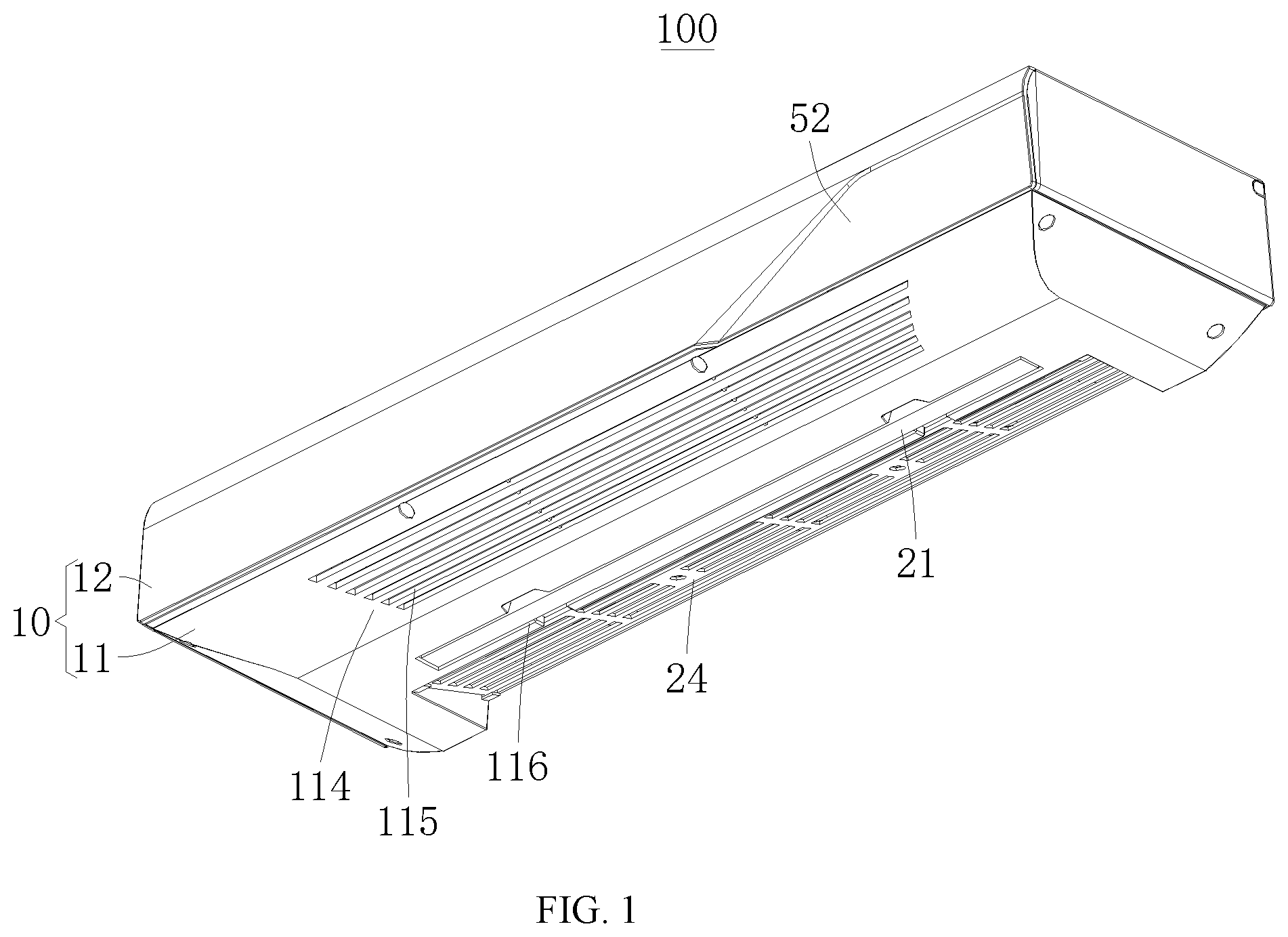 Patent US11772021 — Wall-mounted air purifier — Figure 1