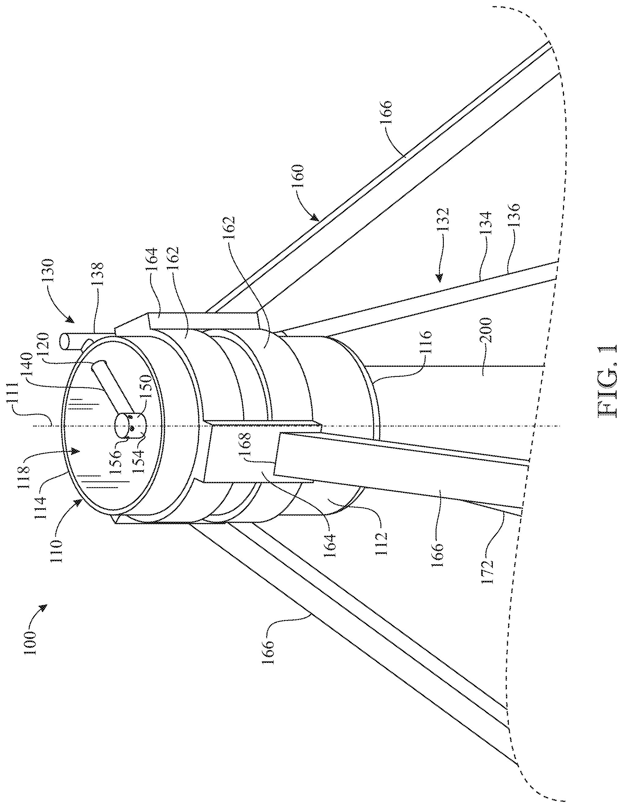 Patent US11772033 — Apparatus and method for reducing pollution emitted by an industrial exhaust source — Figure 1