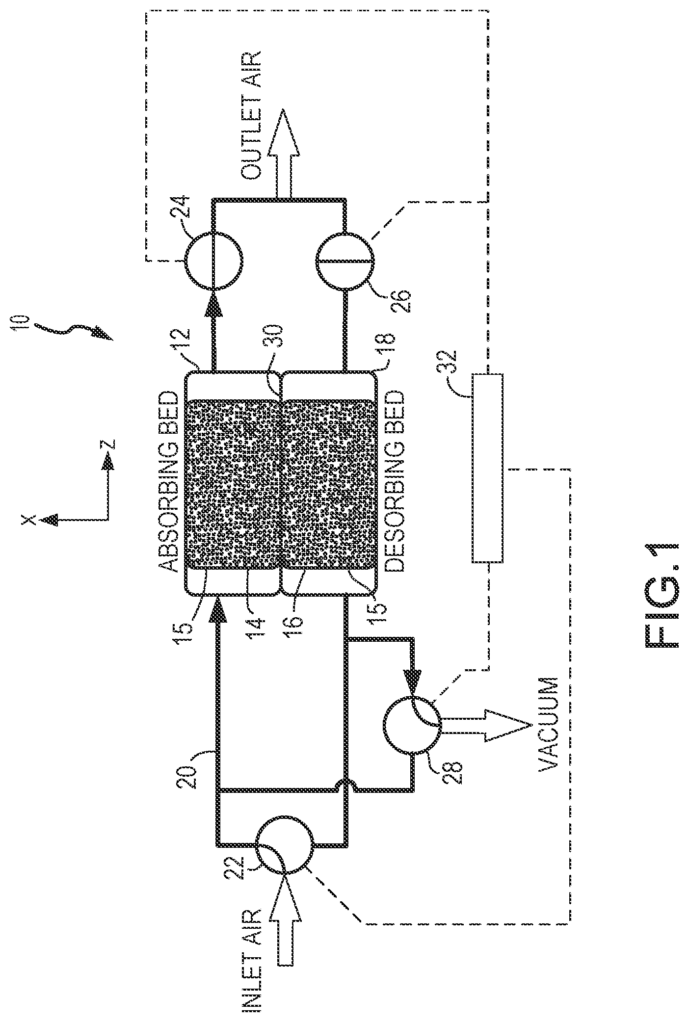 Patent US11772043 — Additively manufactured carbon dioxide scrubber — Figure 1