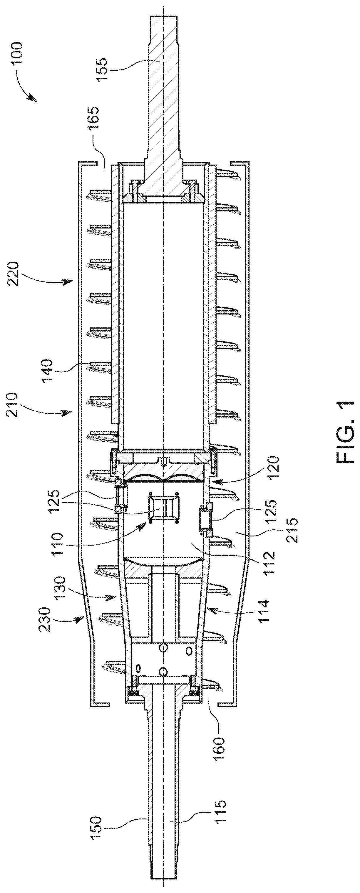 Patent US11772104 — Decanter centrifuge nozzle — Figure 1