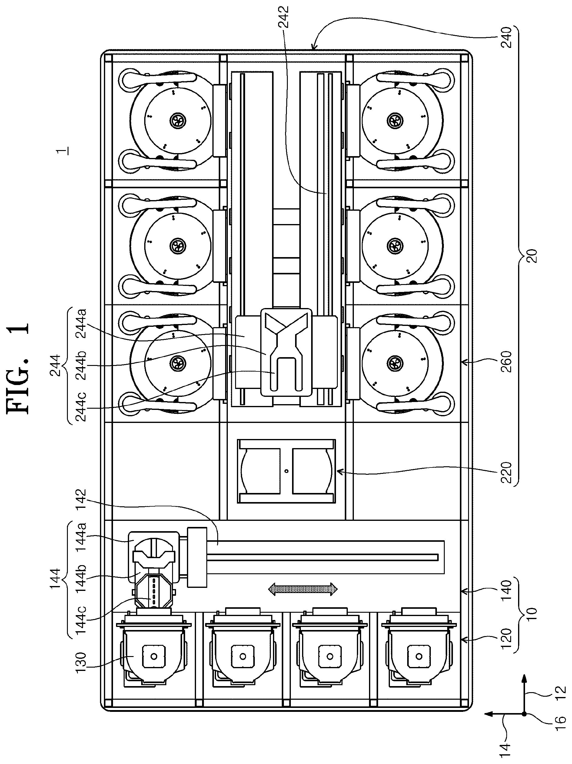 Patent US11772115 — Substrate treating apparatus and treatment liquid dispensing method for controlling a temperature of treatment liquid — Figure 1