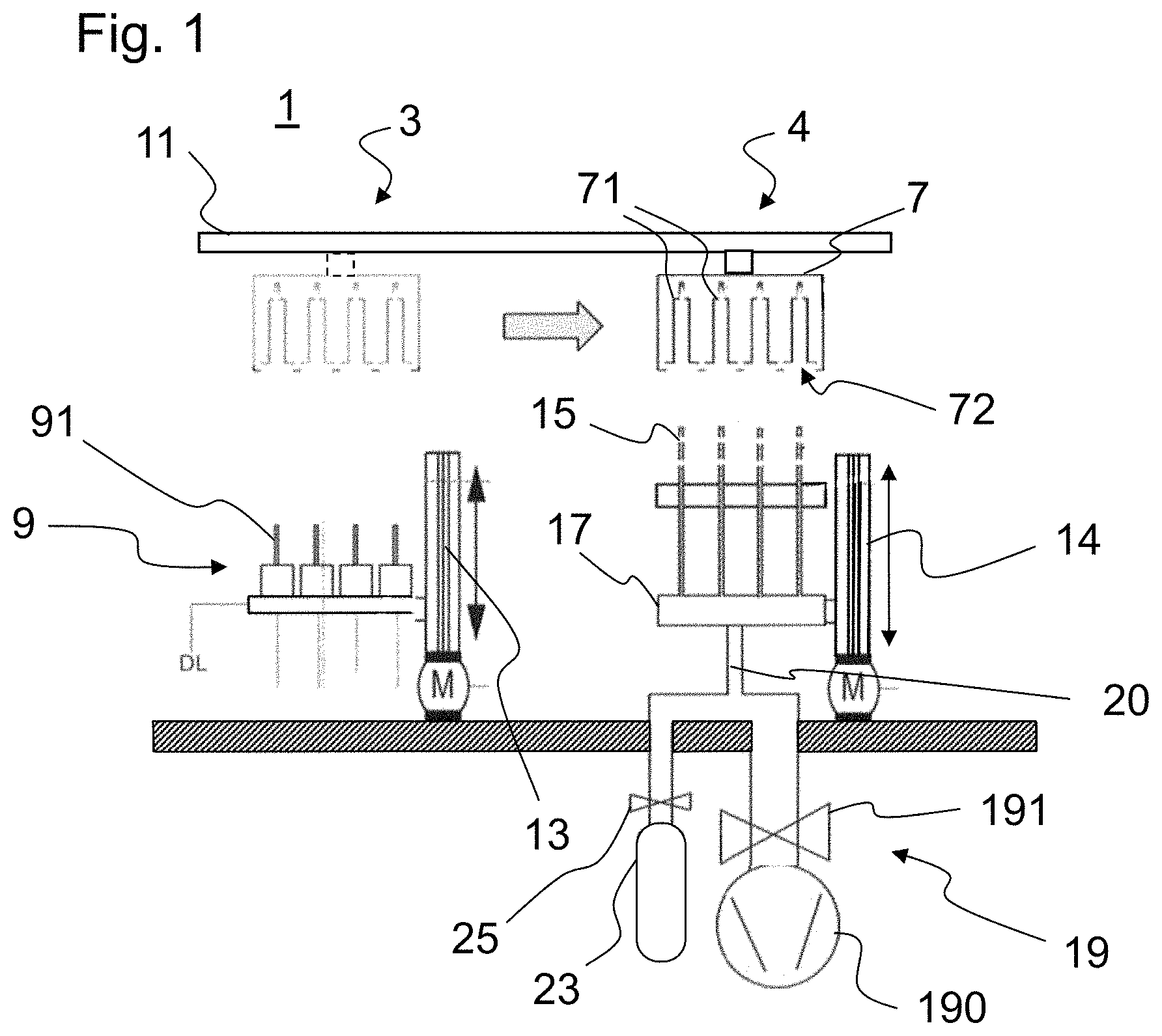 Patent US11772128 — Plasma treatment apparatus for producing coatings — Figure 1