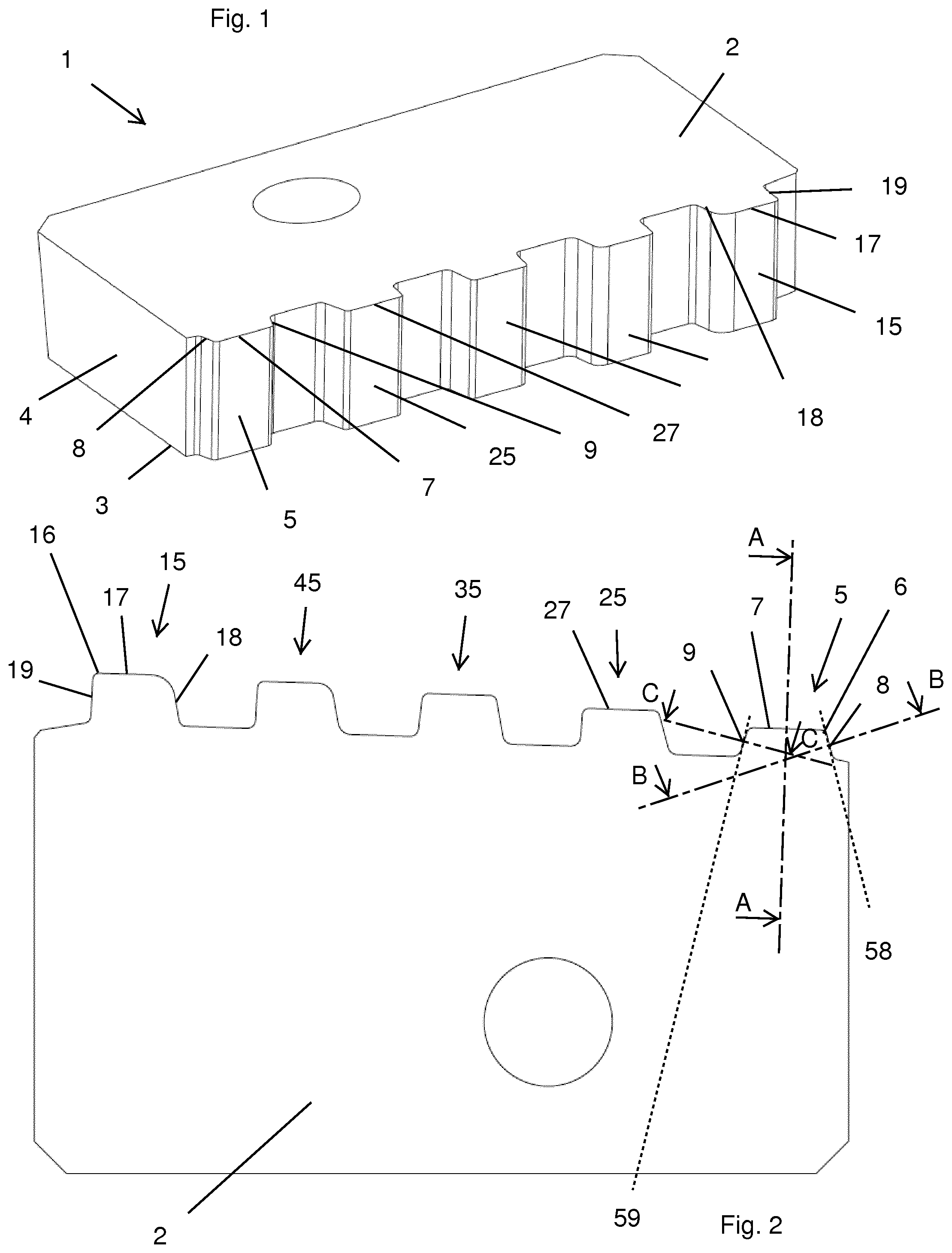 Patent US11772165 — Threading insert having variable edge roundness — Figure 1