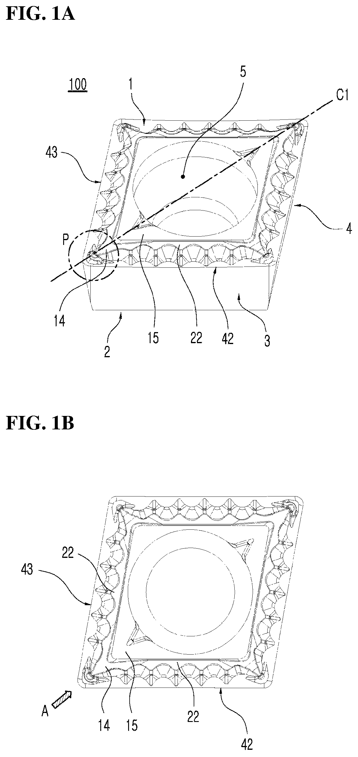 Patent US11772169 — Cutting insert and cutting tool equipped with the same — Figure 1