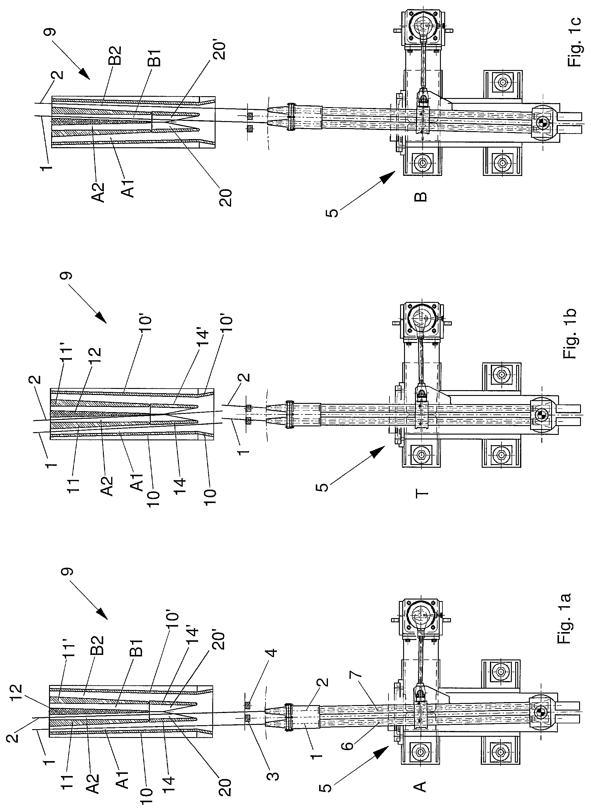 Patent US11772174 — Single shear for cutting and conveying multiple rolled sections — Figure 1