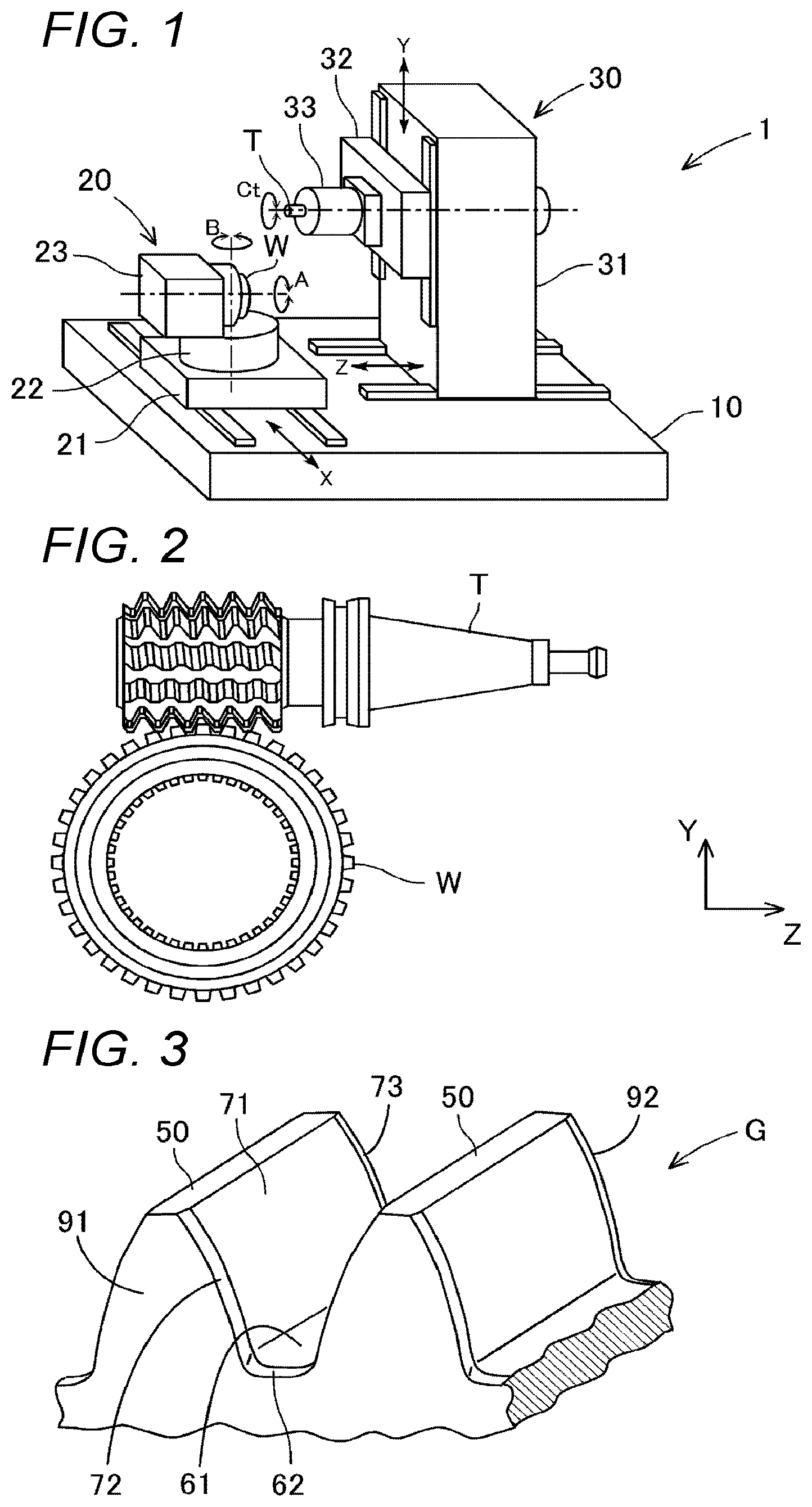 Patent US11772175 — Gear machining apparatus and machining condition determination device — Figure 1