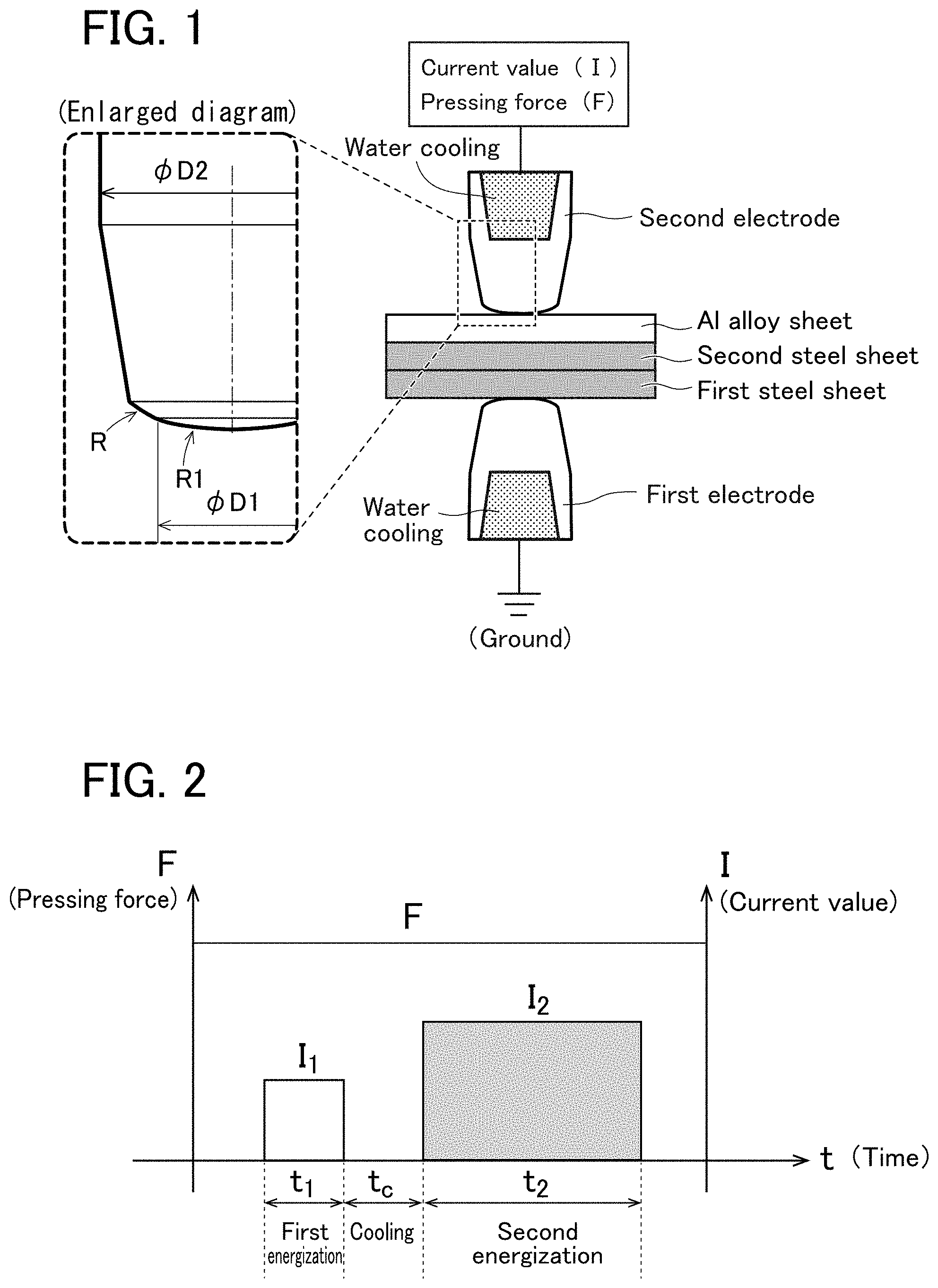 Patent US11772186 — Spot welding method — Figure 1