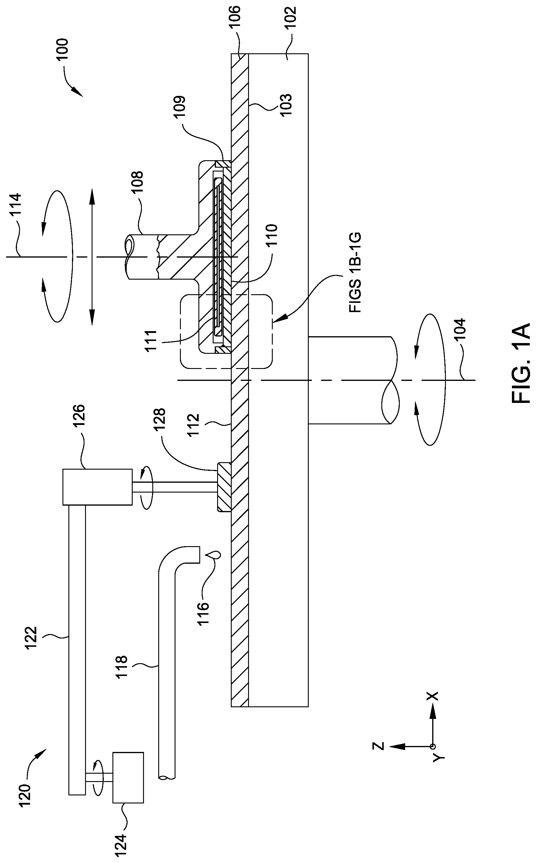 Patent US11772229 — Method and apparatus for forming porous advanced polishing pads using an additive manufacturing process — Figure 1