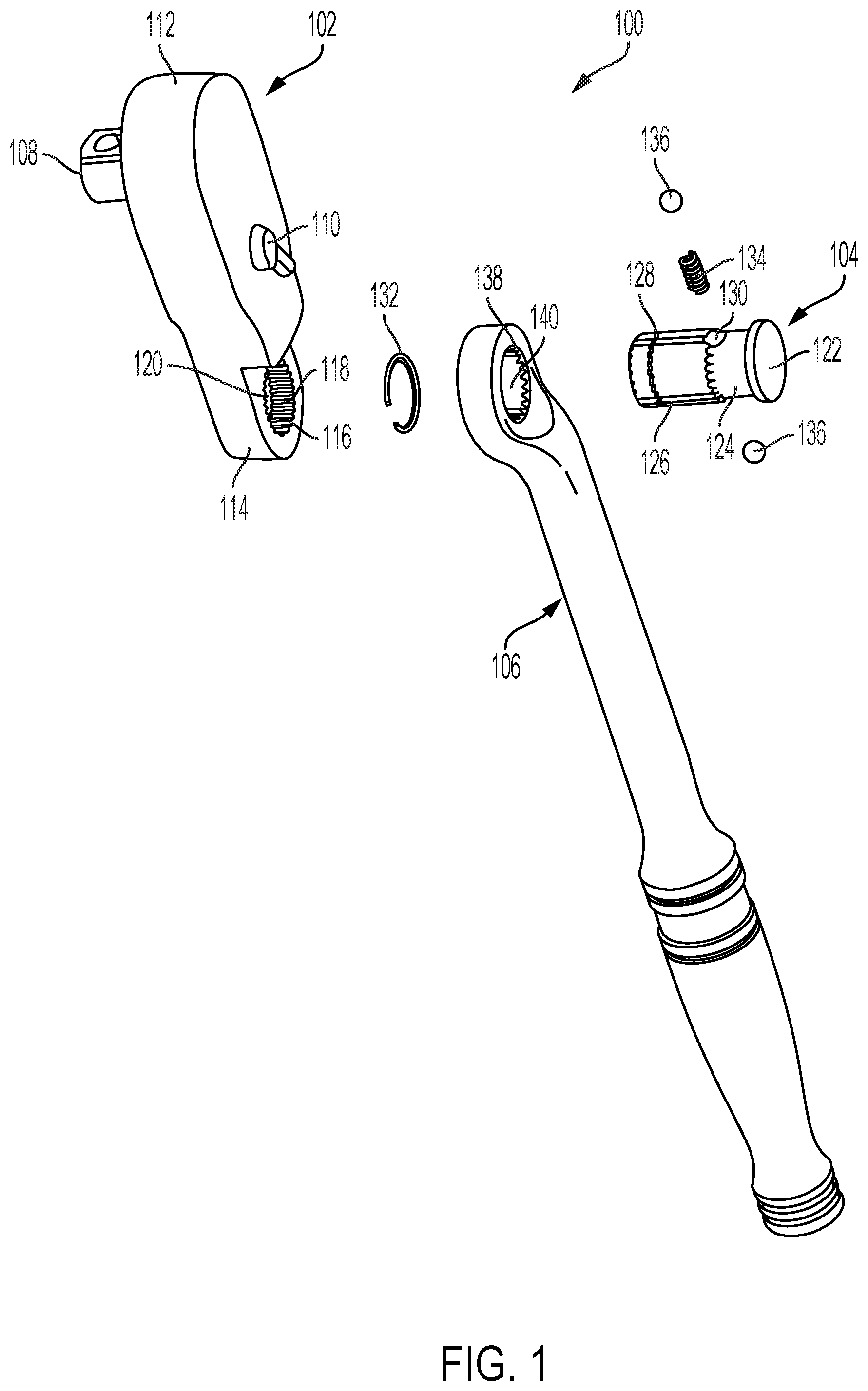 Patent US11772247 — Indexable ratchet tool — Figure 1