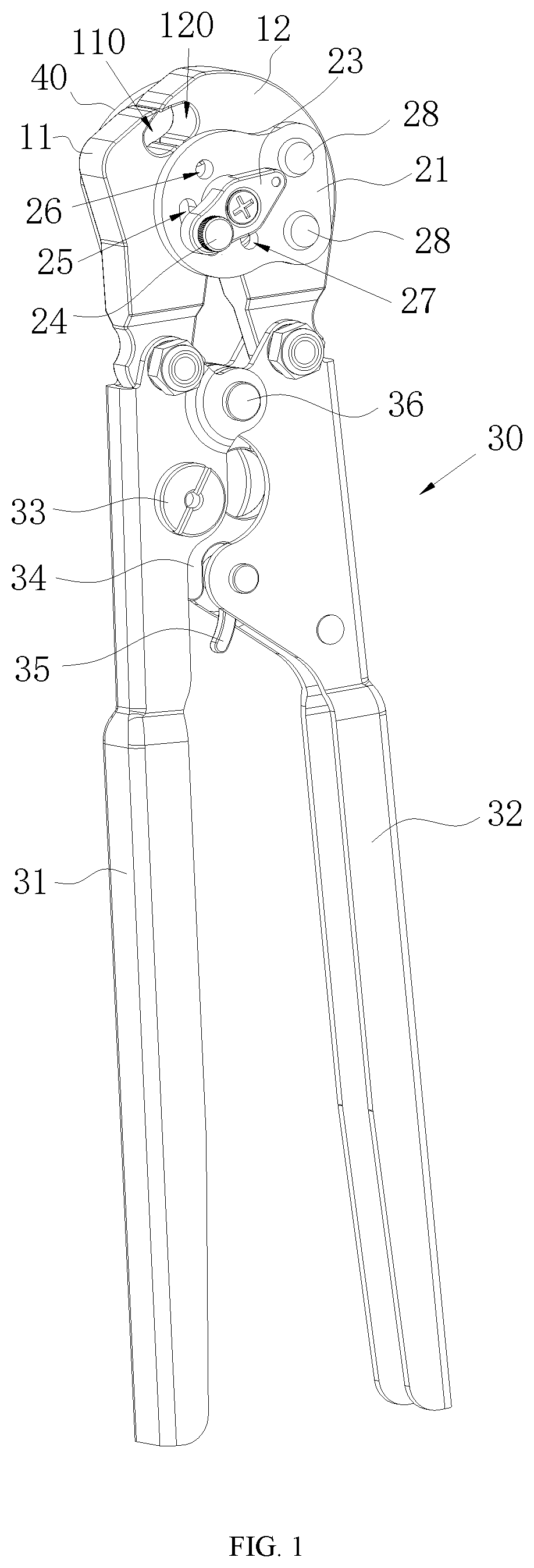 Patent US11772251 — Crimping pliers — Figure 1