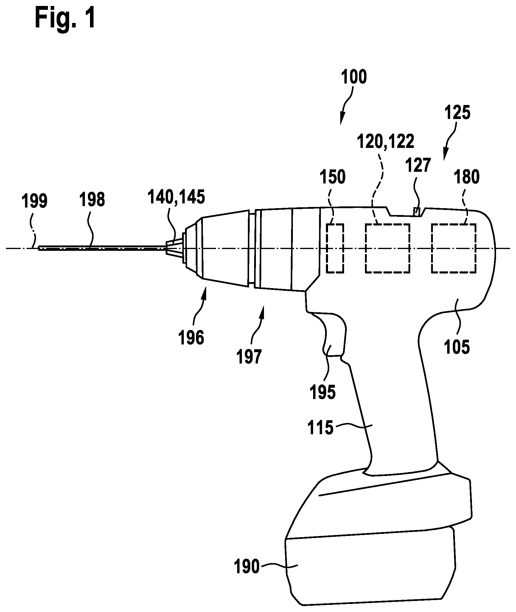 Patent US11772253 — Portable power tool having a shiftable transmission — Figure 1