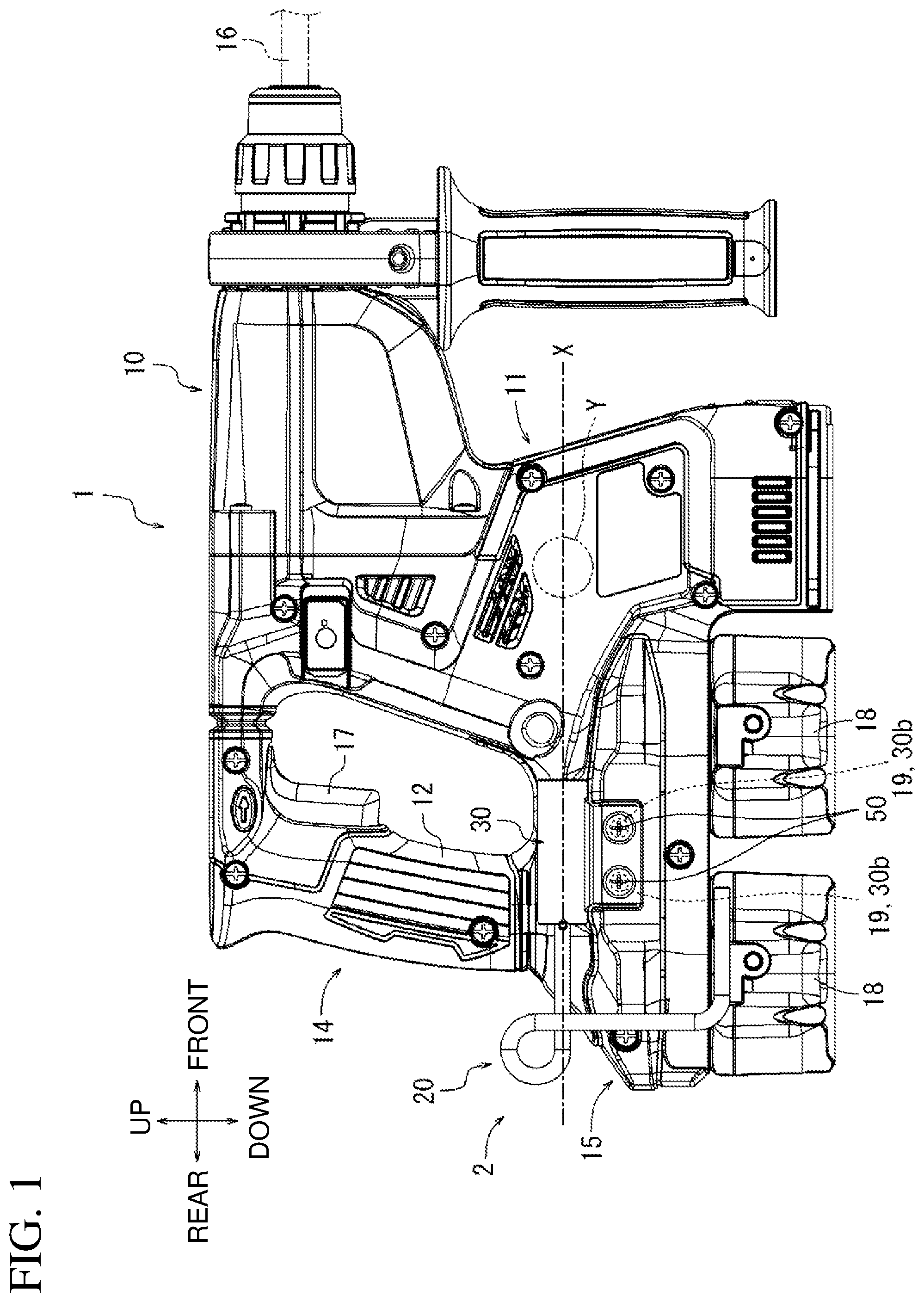 Patent US11772254 — Power tool and hook — Figure 1