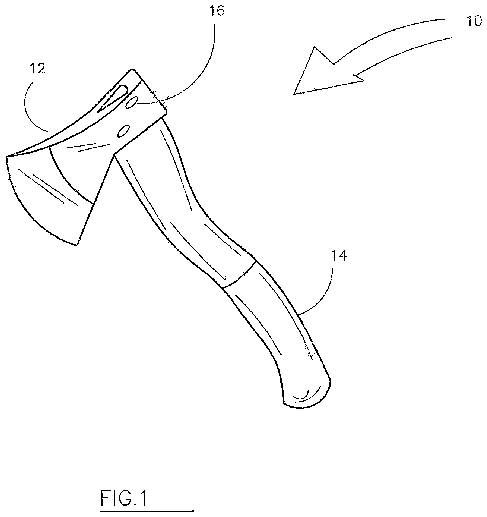 Patent US11772257 — Replacable axe head system and method — Figure 1