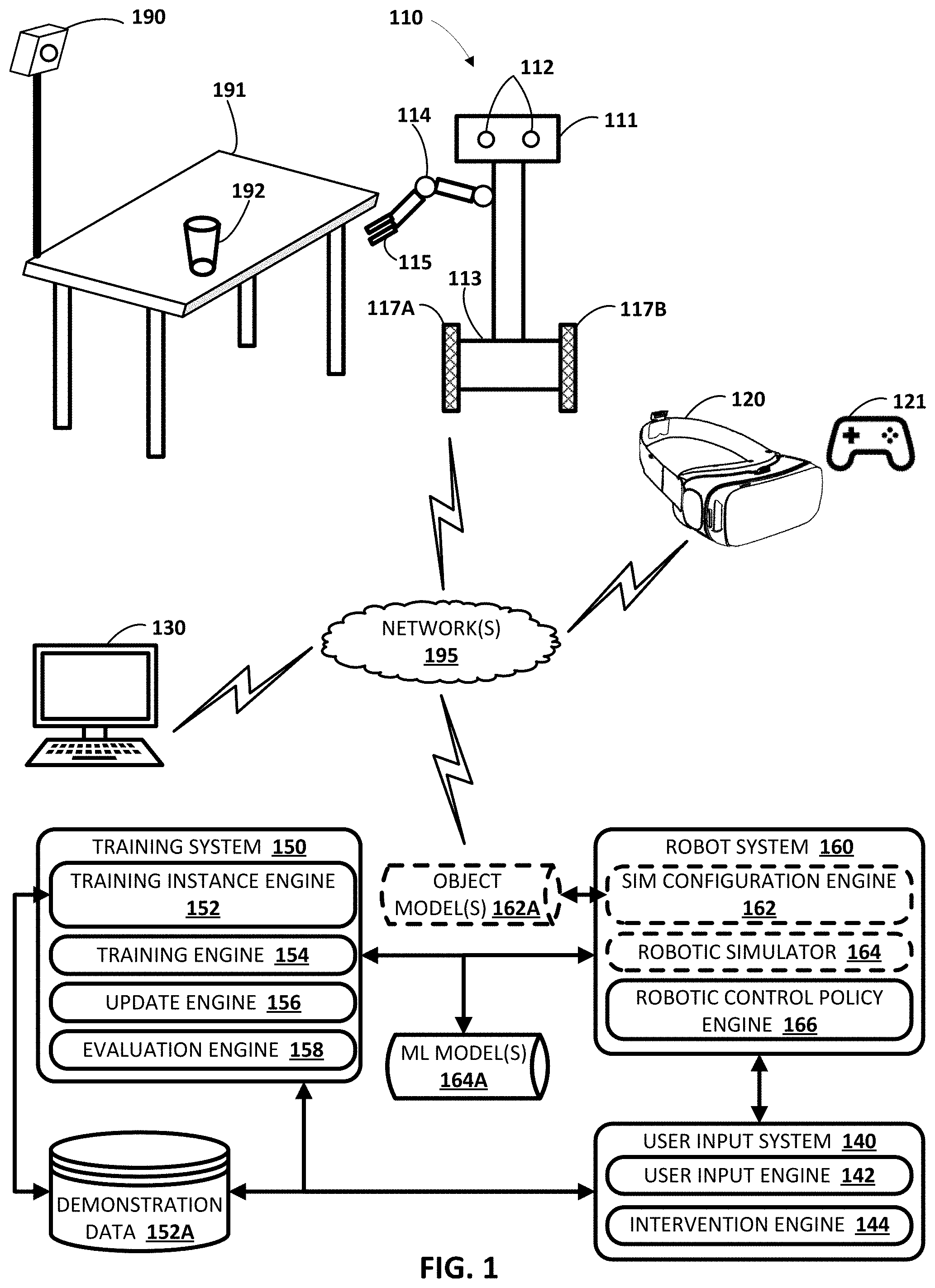 Patent US11772272 — System(s) and method(s) of using imitation learning in training and refining robotic control policies — Figure 1