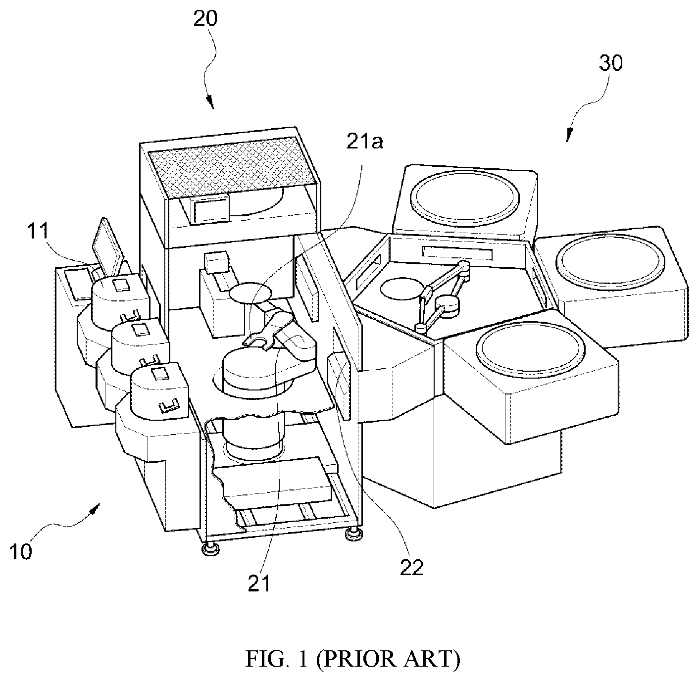 Patent US11772278 — End effector measuring module and end effector monitoring apparatus using the same — Figure 1