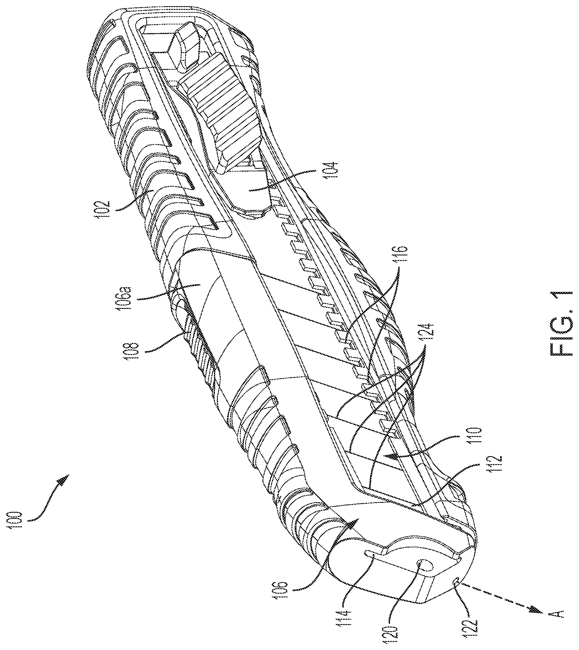 Patent US11772288 — Knife with integrated blade snapper — Figure 1