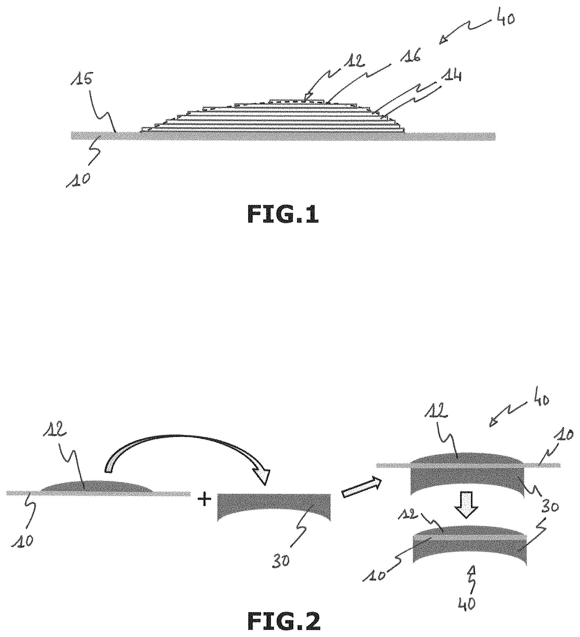 Patent US11772322 — Method of additively manufacturing an ophthalmic lens with at least one added function — Figure 1