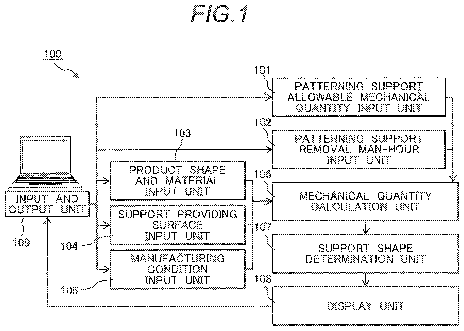 Patent US11772329 — Input data creation device for powder additive manufacturing — Figure 1