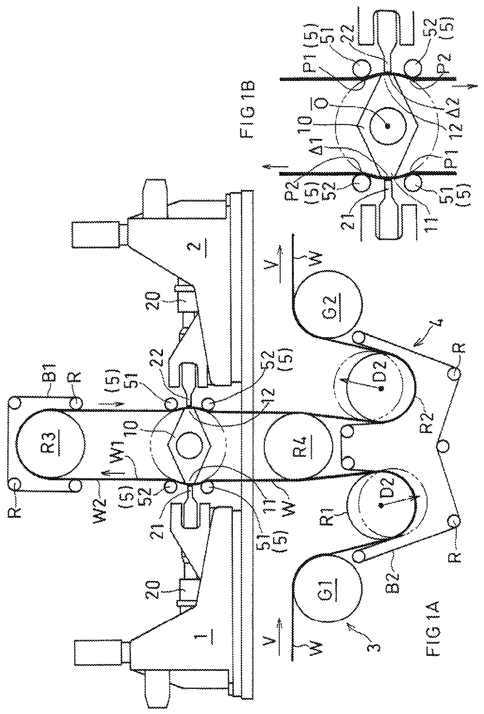 Patent US11772332 — Web welding system and welding method — Figure 1
