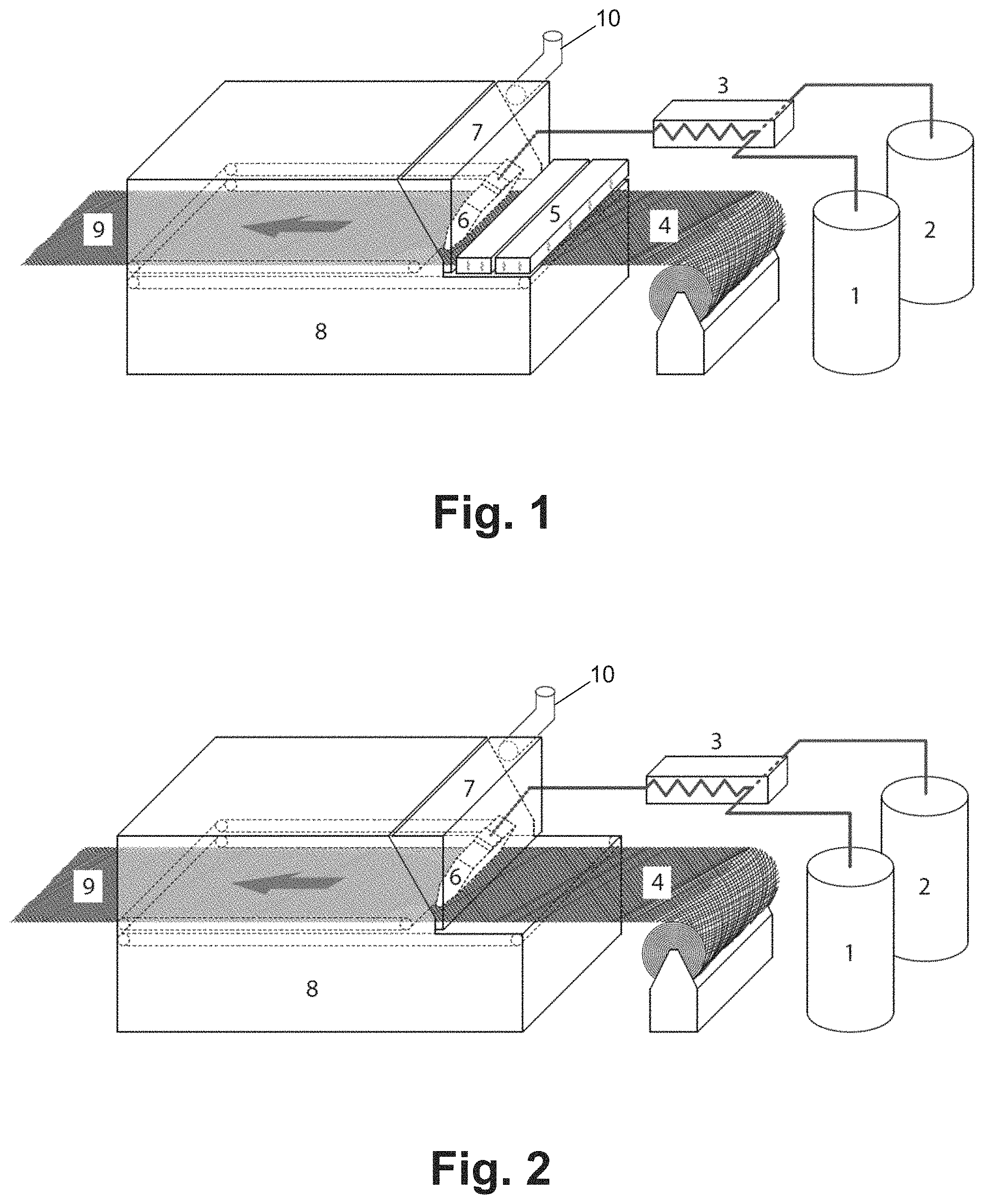 Patent US11772336 — System for producing a fully impregnated thermoplastic prepreg — Figure 1