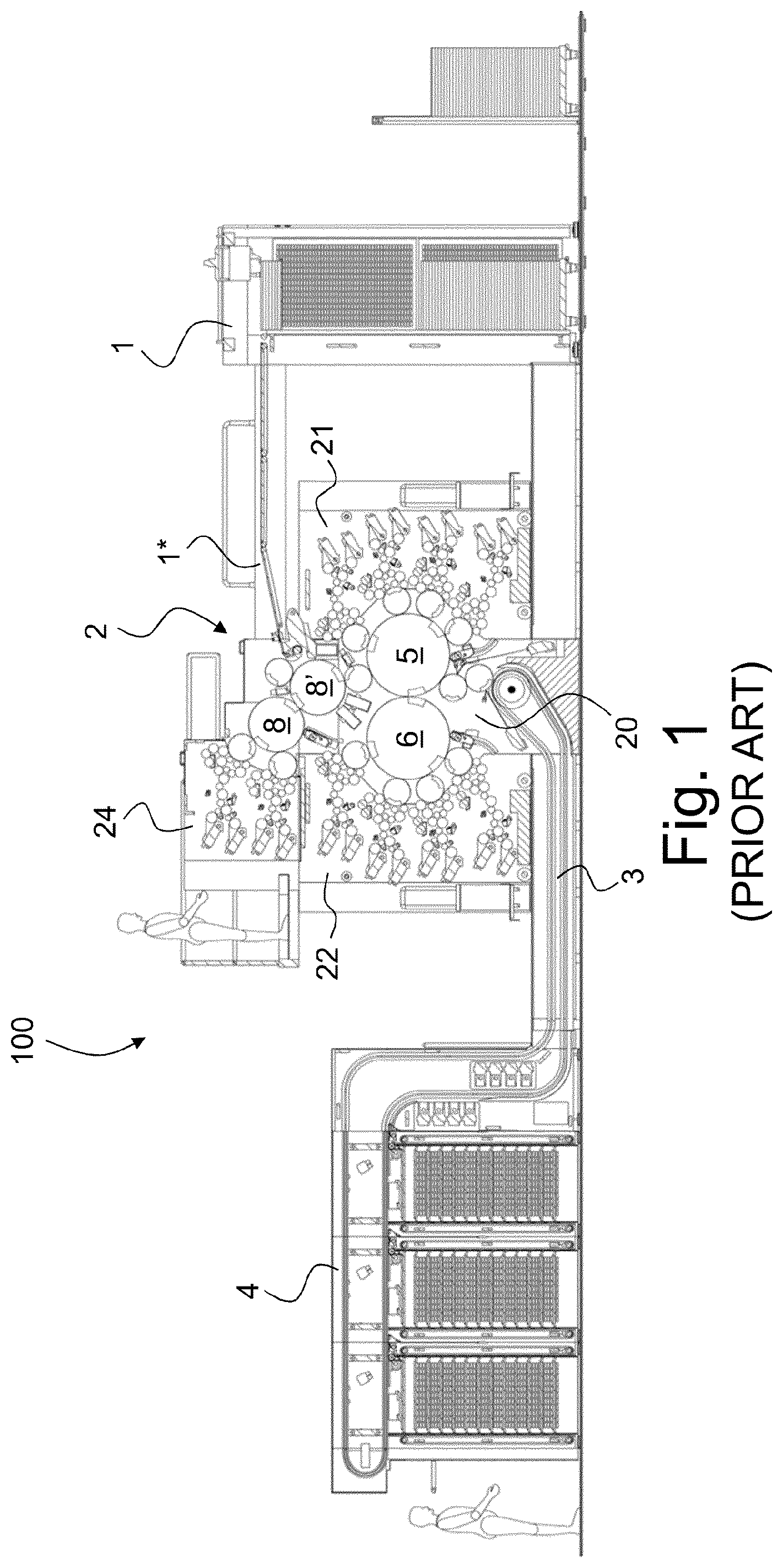 Patent US11772374 — Printing press with in-line casting device for the replication and formation of a micro-optical structure — Figure 1