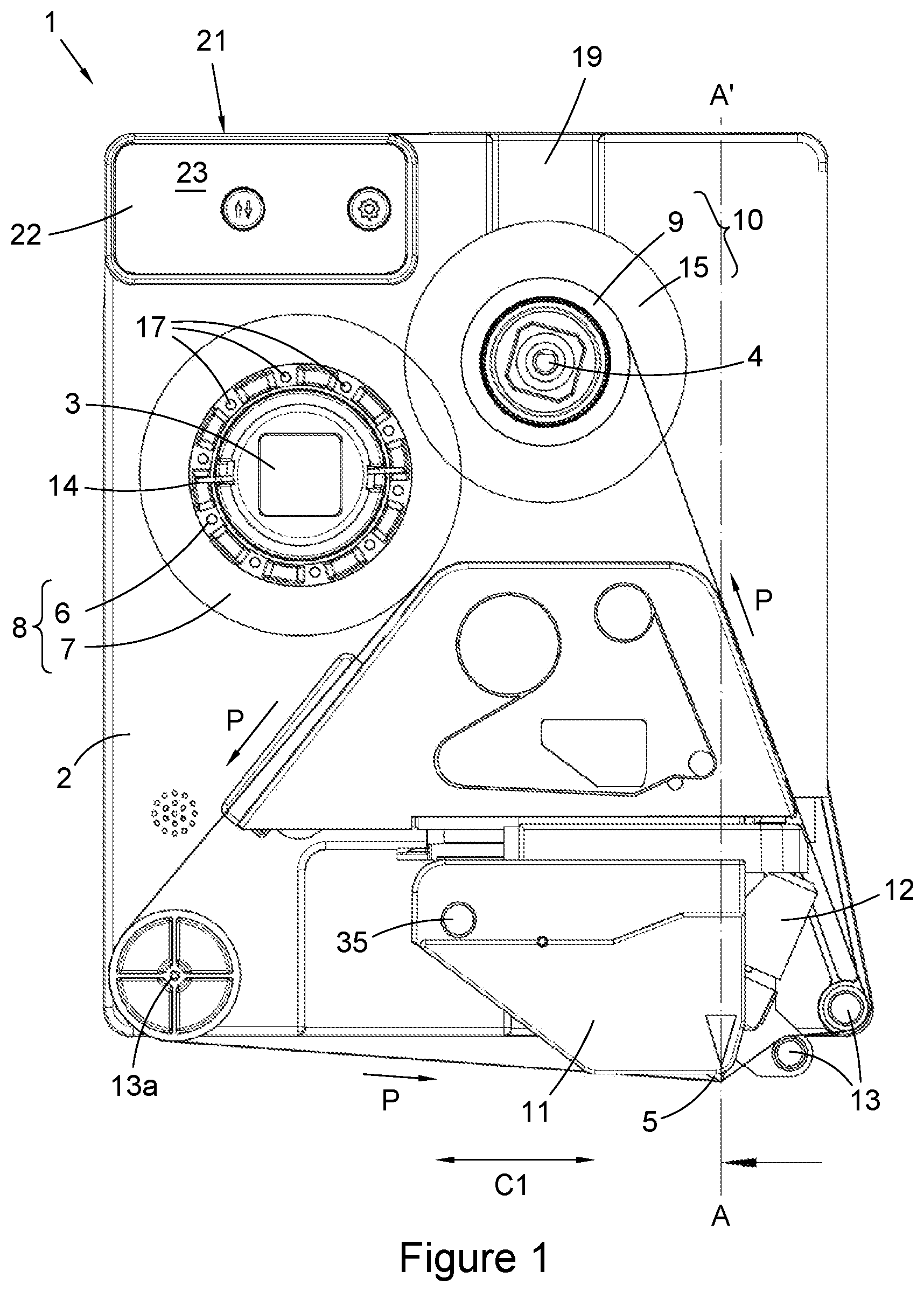 Patent US11772386 — Thermal transfer printer — Figure 1
