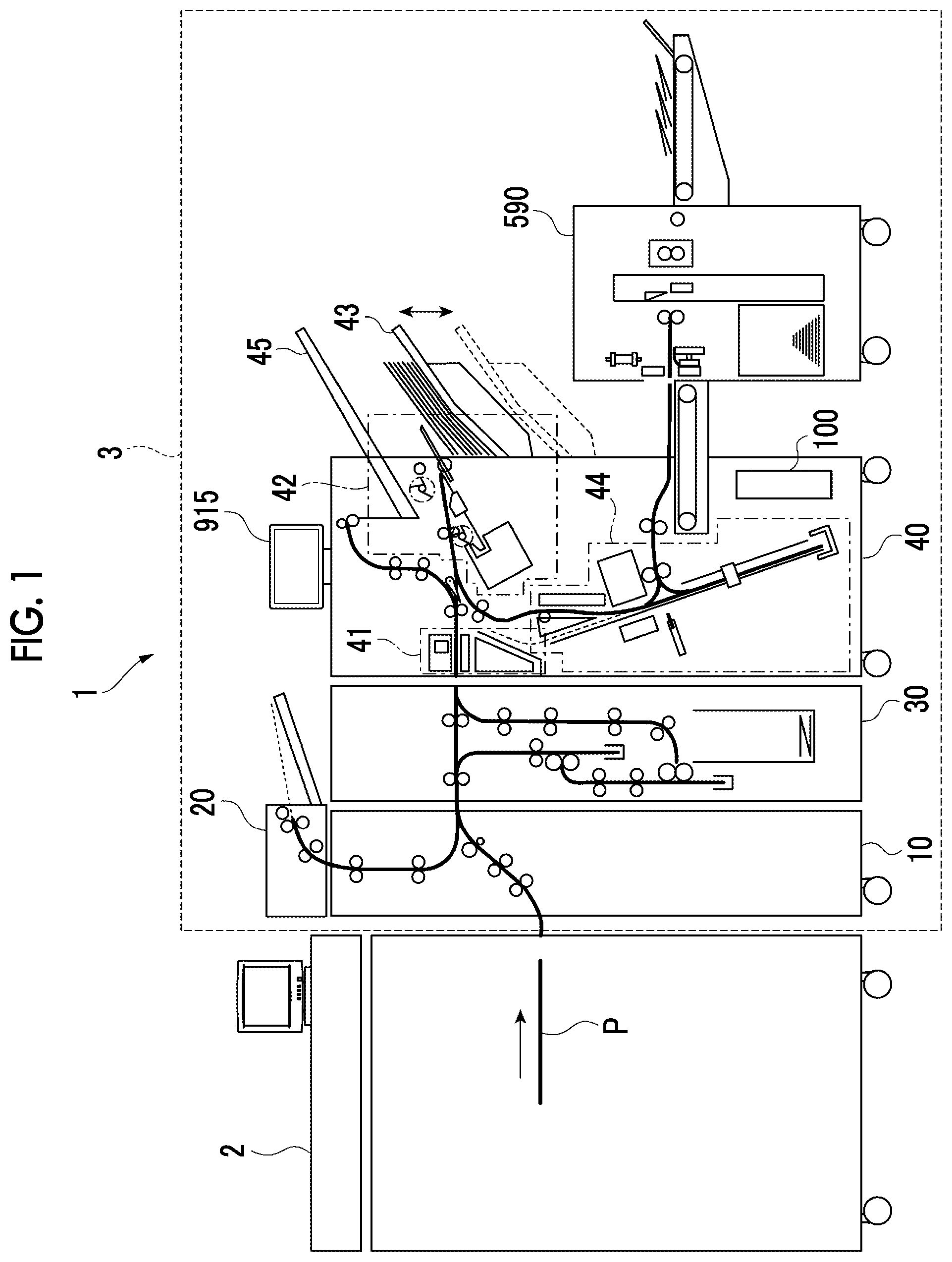 Patent US11772405 — Recording medium processing apparatus and image forming system — Figure 1