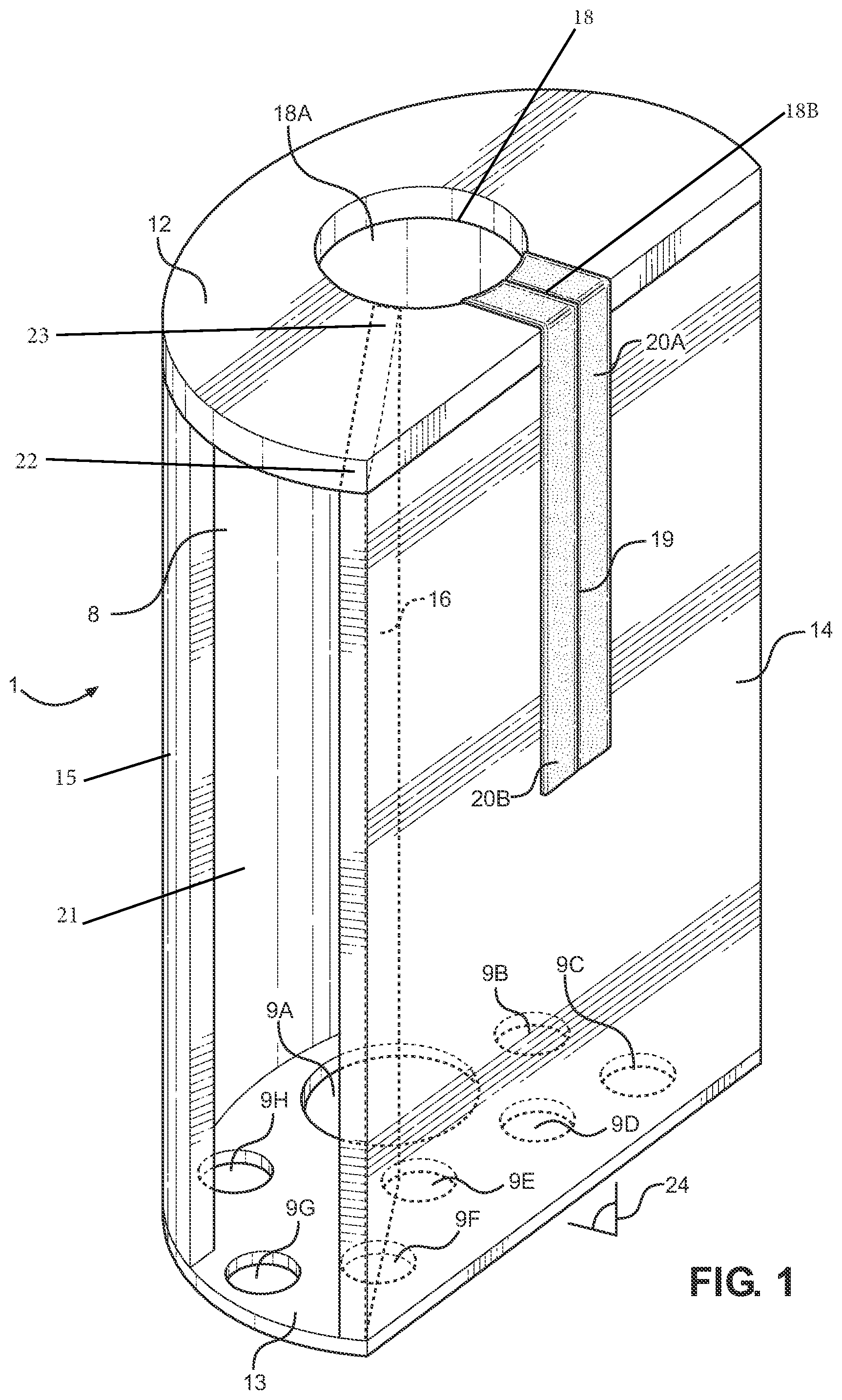 Patent US11772413 — Paint roller housing — Figure 1