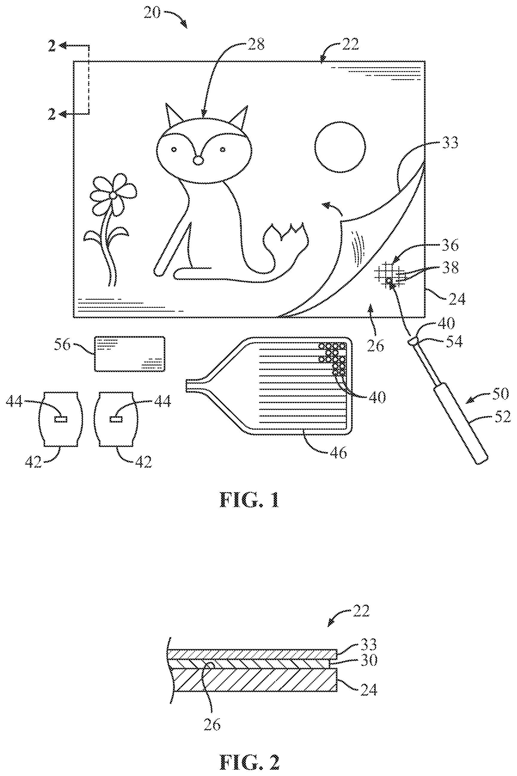 Patent US11772414 — Diamond art canvas — Figure 1